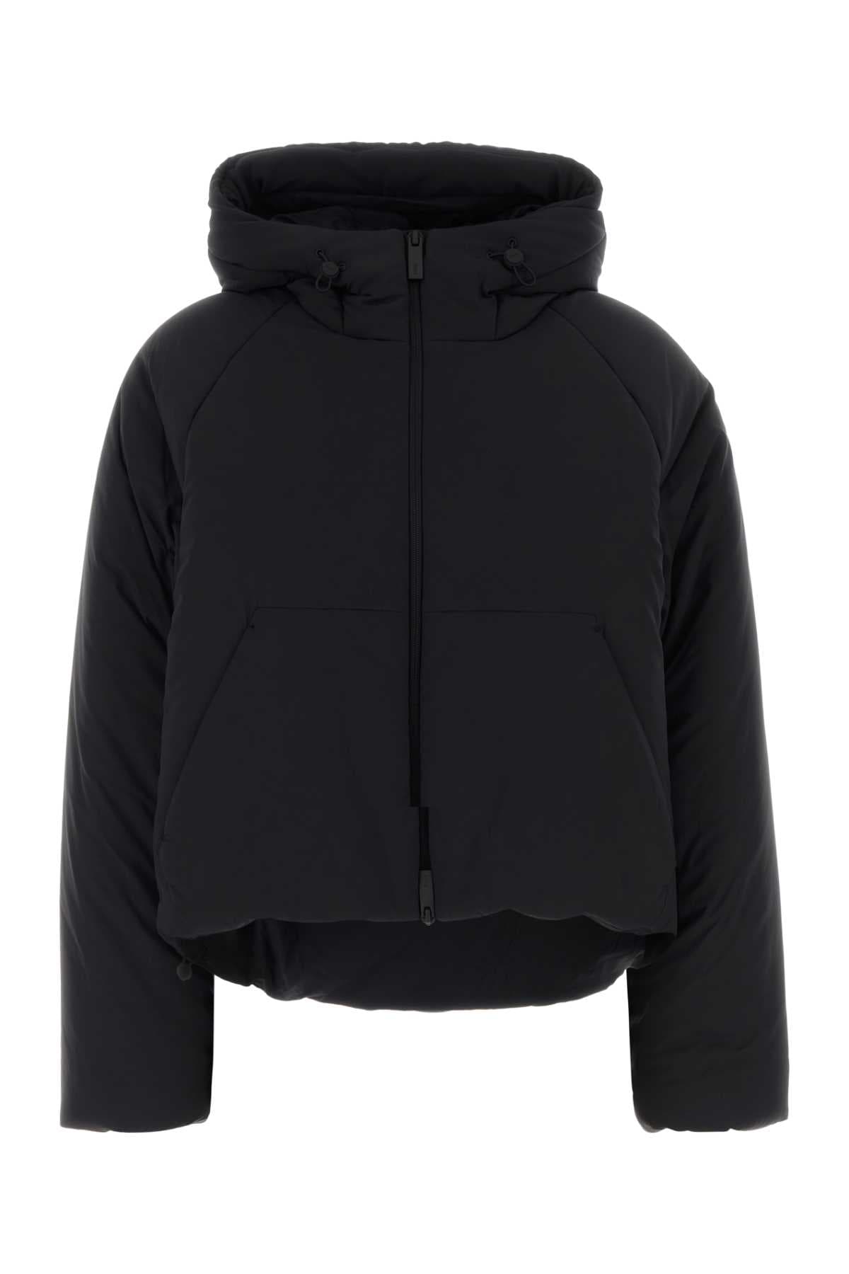 Black nylon padded jacket