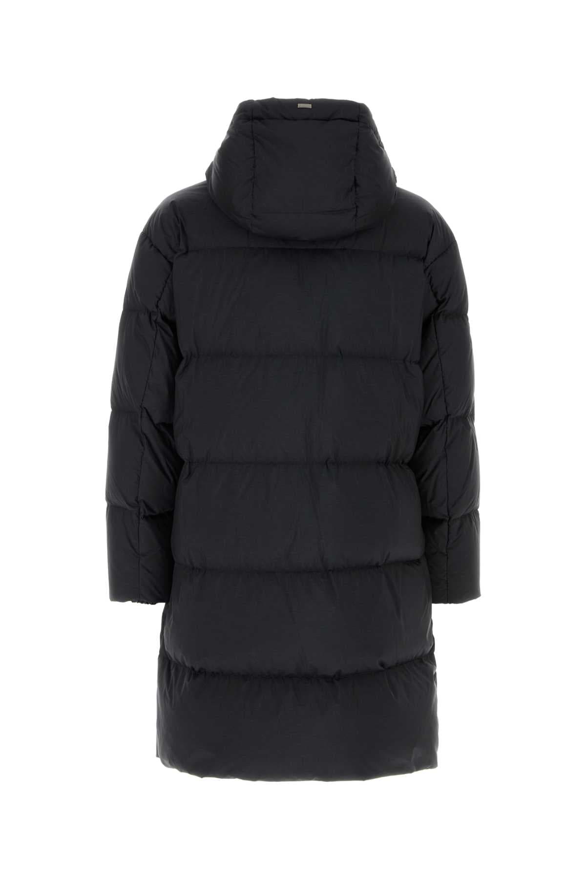 Black nylon blend down jacket - мініатюра 2