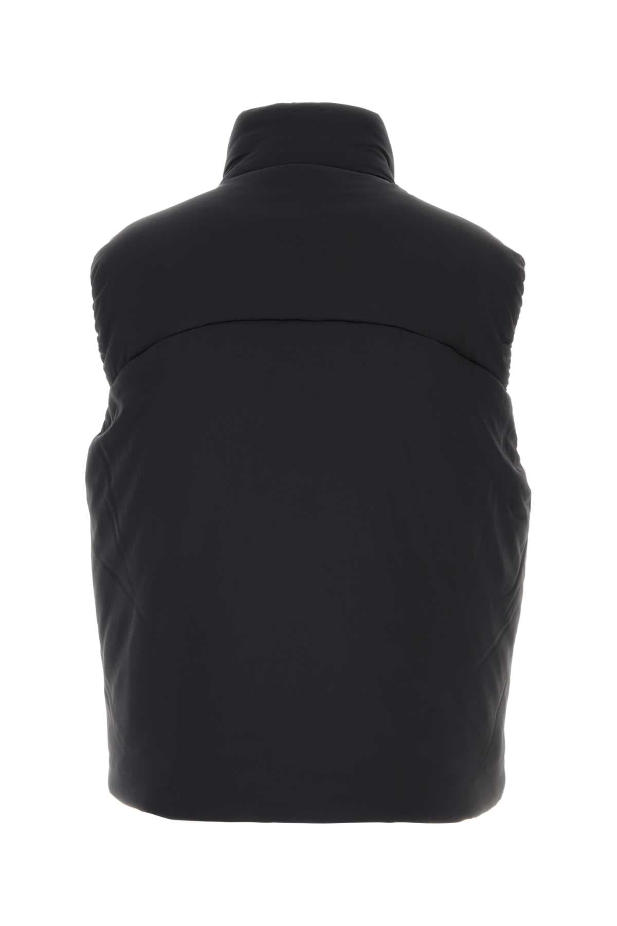 Black nylon sleeveless jacket - мініатюра 2