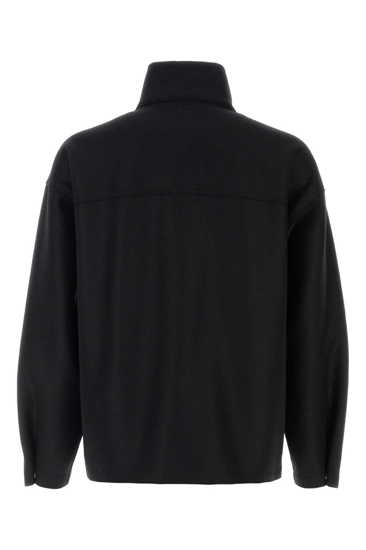 Black wool cardigan - мініатюра 2