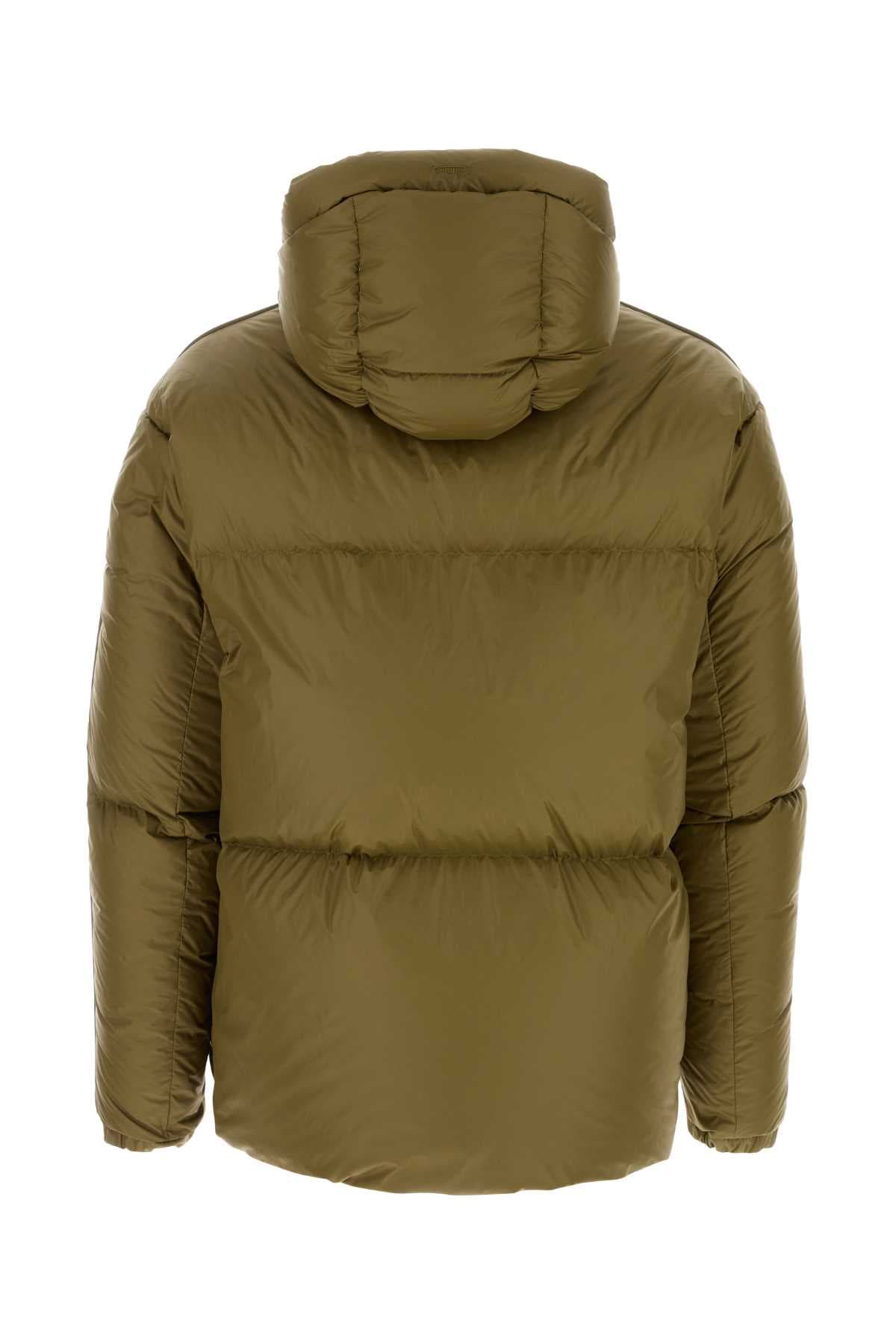 Army green nylon down jacket - мініатюра 2