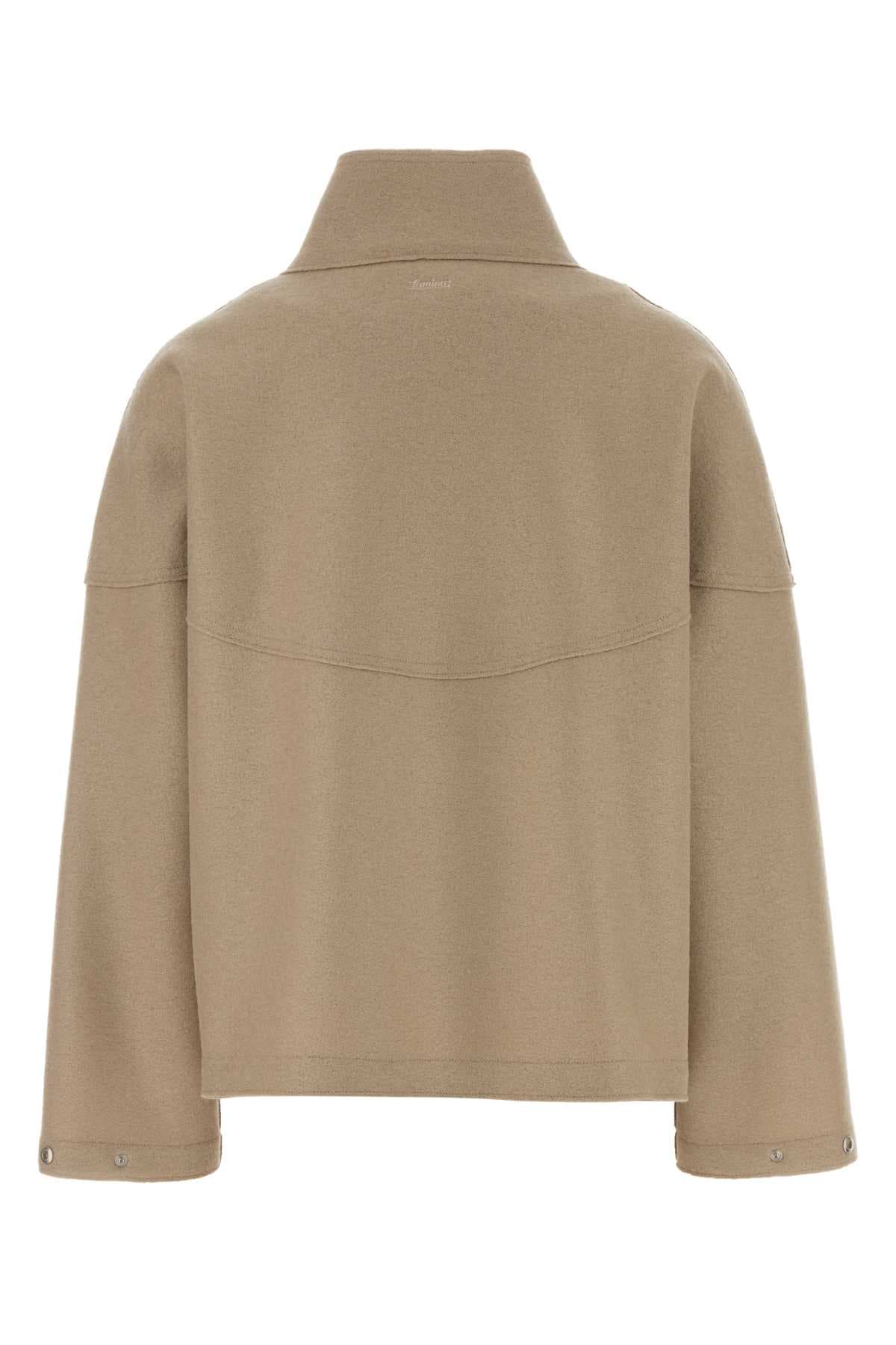 Beige wool sweatshirt - мініатюра 2