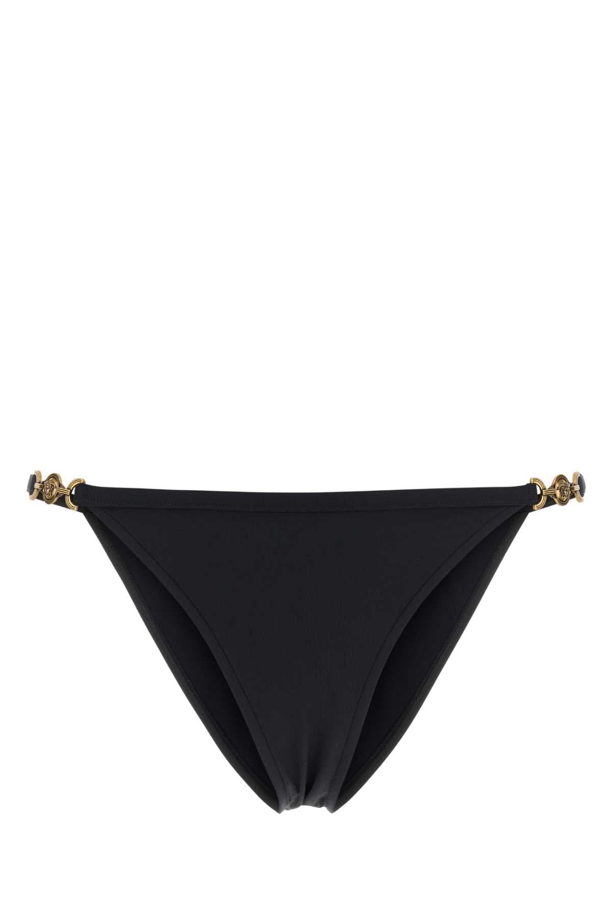Black stretch nylon bikini bottom