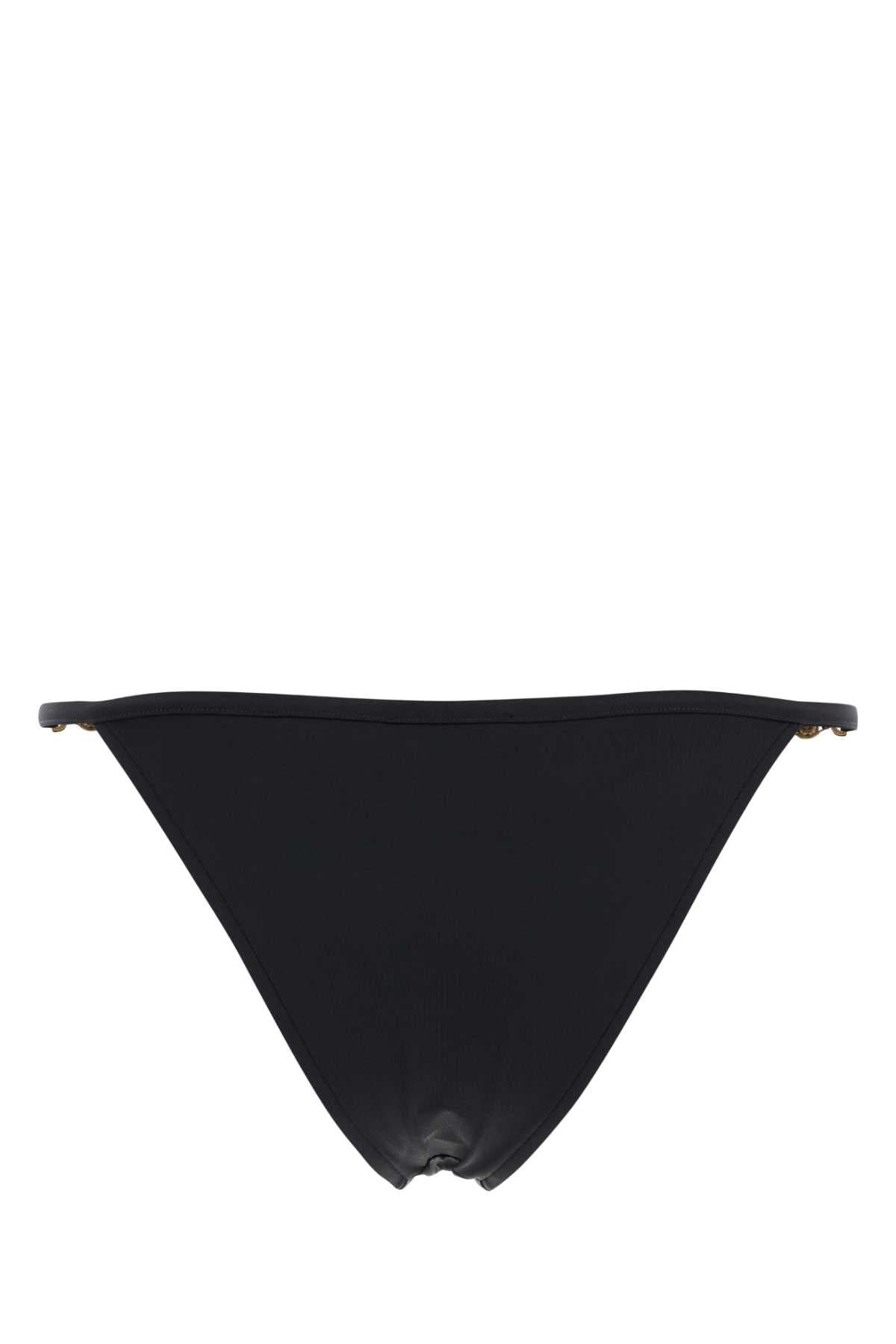 Black stretch nylon bikini bottom - мініатюра 2