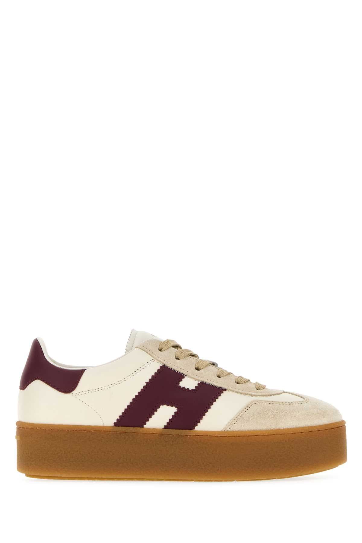 Two-tone leather and suede H698 sneakers