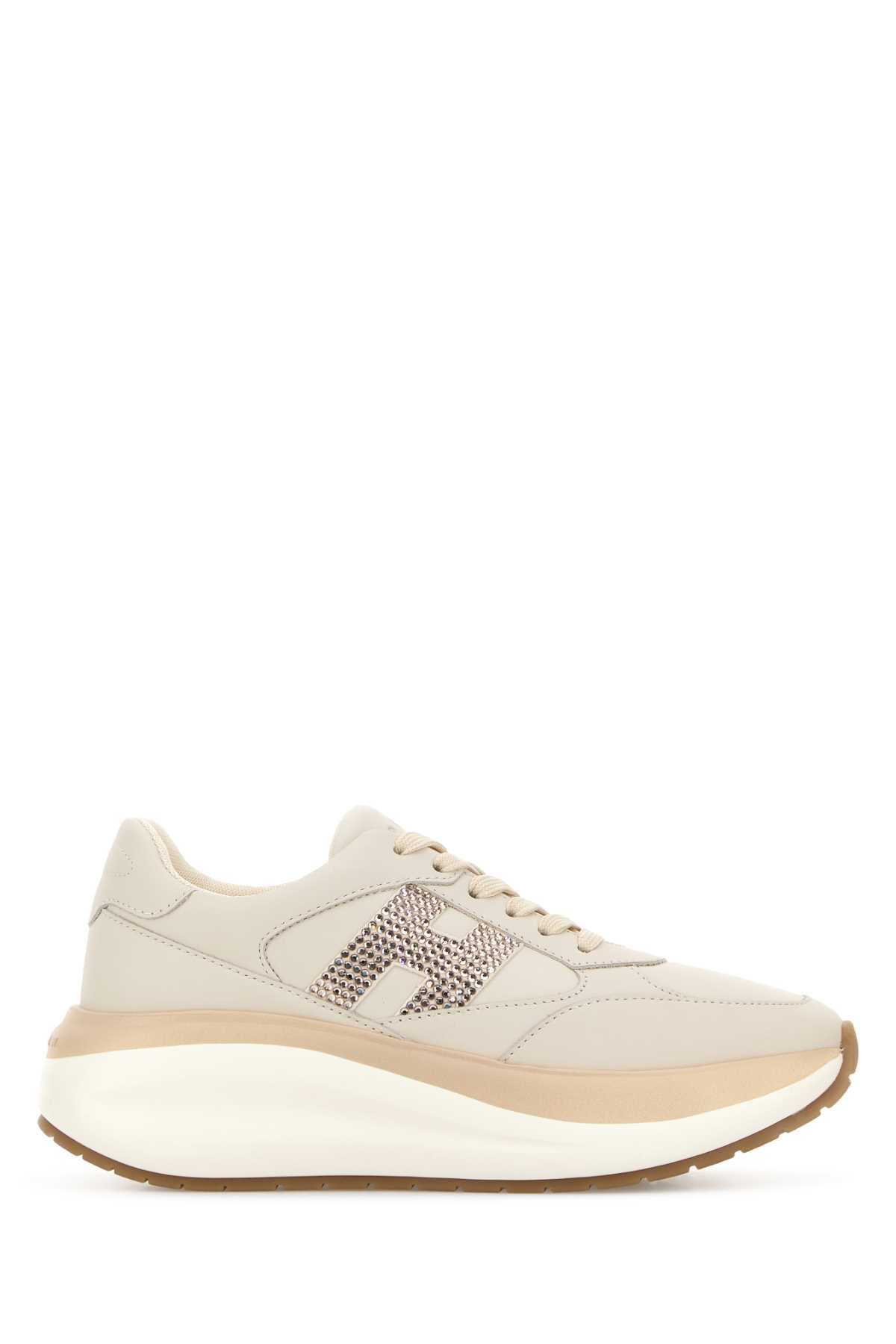 Ivory leather Maxi Active sneakers