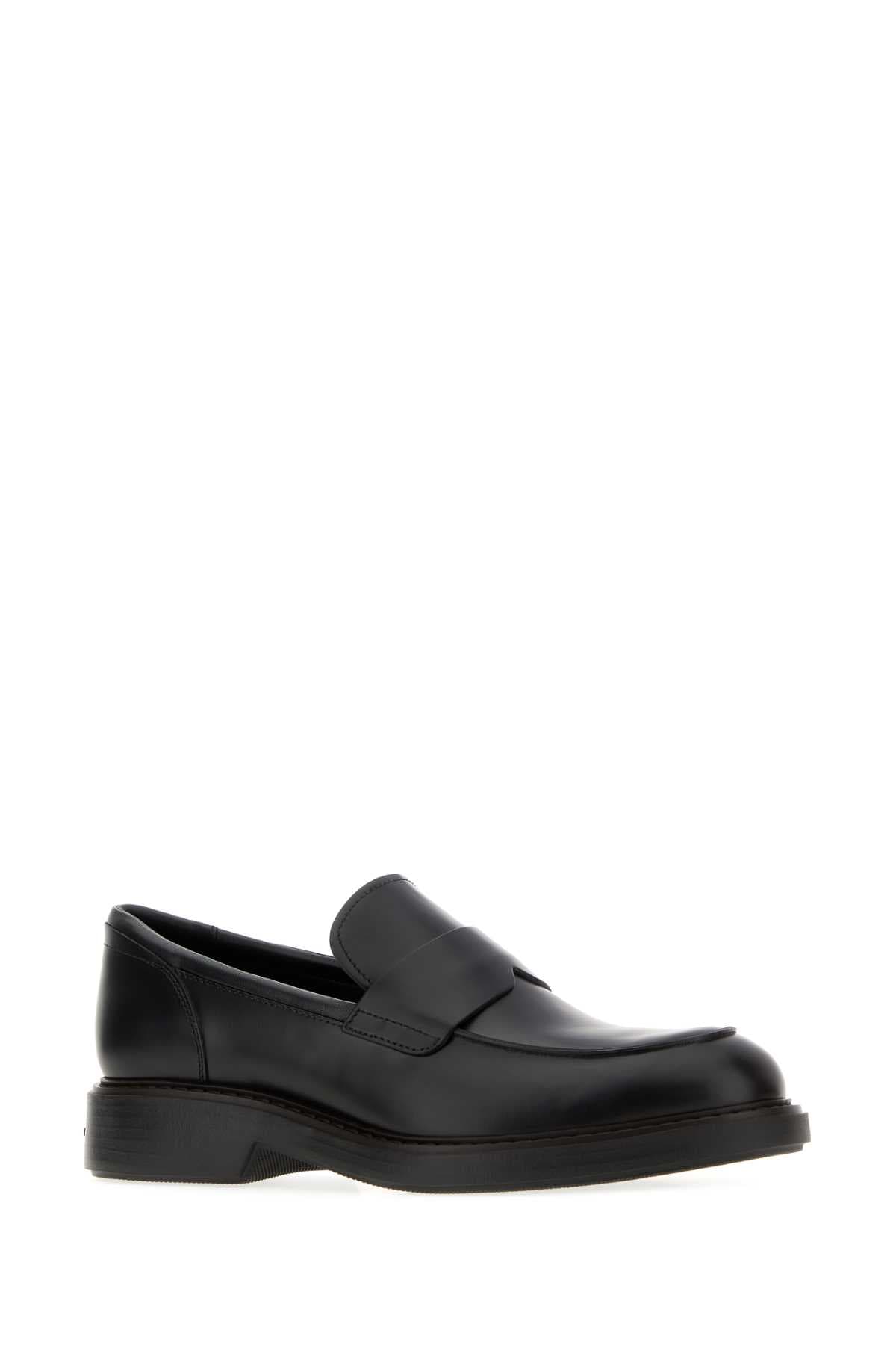 Black leather H704 loafers - мініатюра 2