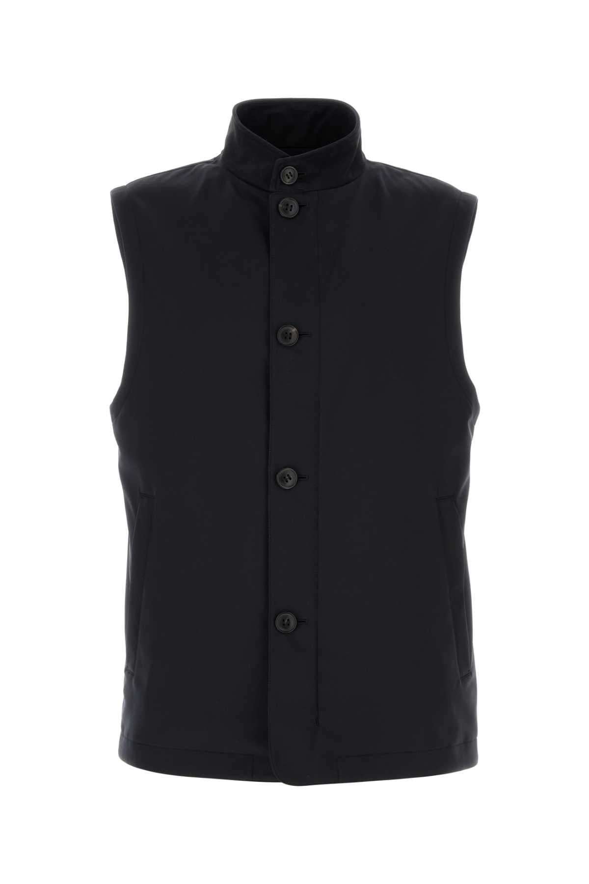 Midnight blue polyester Motorin sleeveless jacket