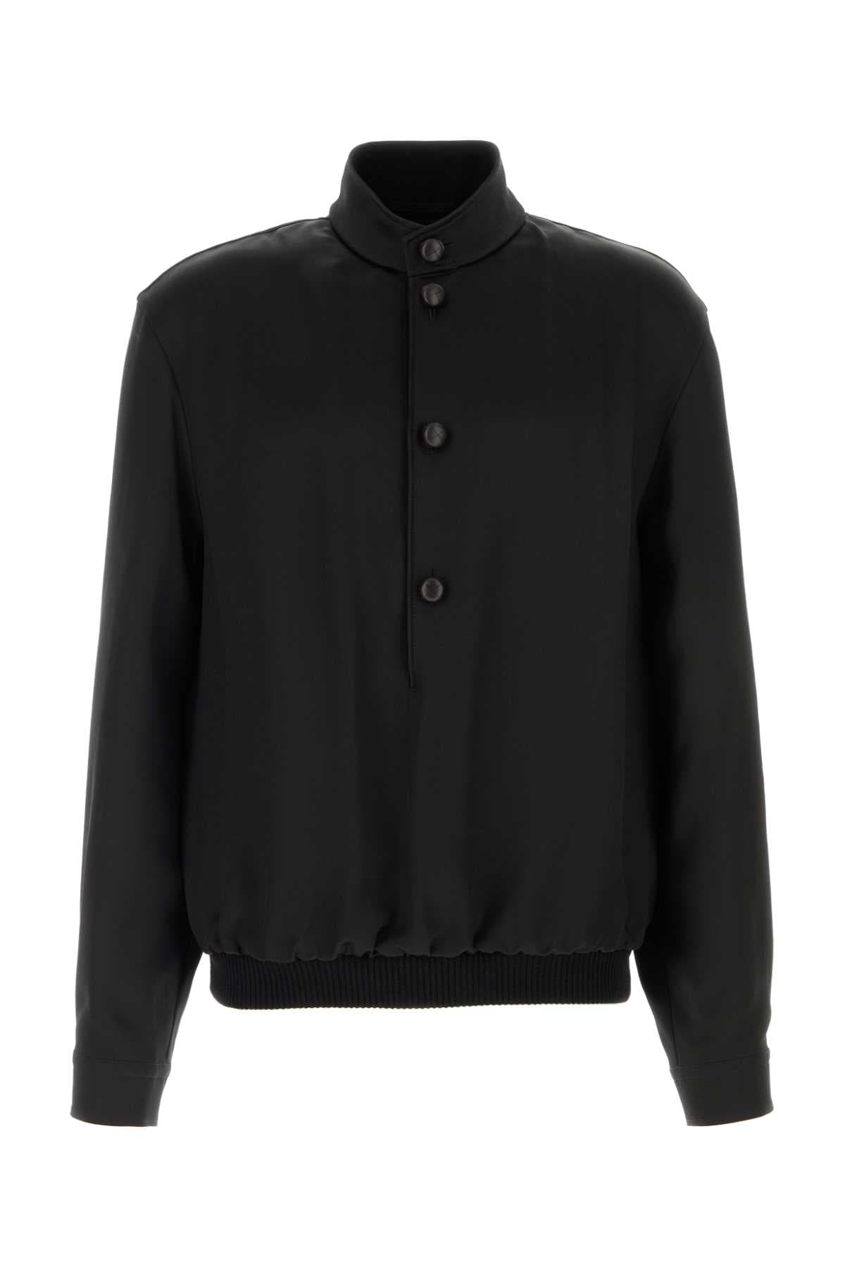 Black silk sweatshirt