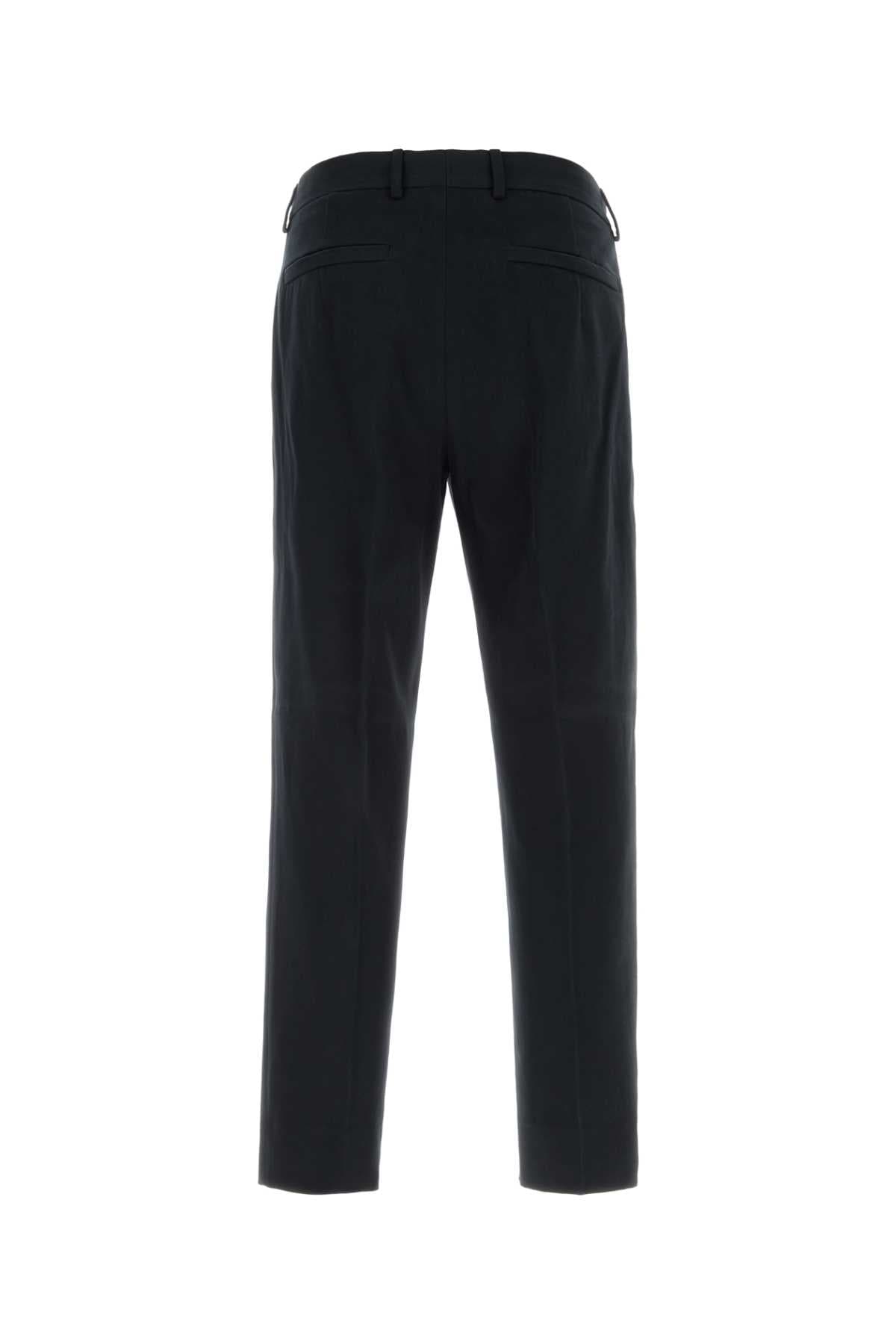 Midnight blue cotton blend pant - мініатюра 2