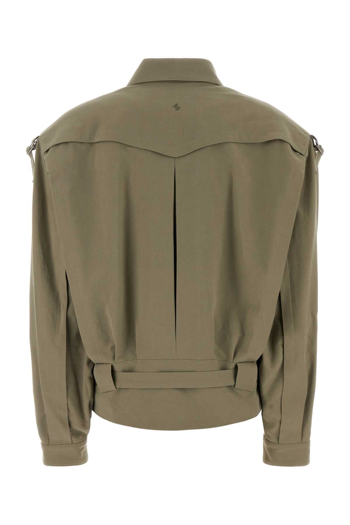 Sage green cotton jacket - мініатюра 2