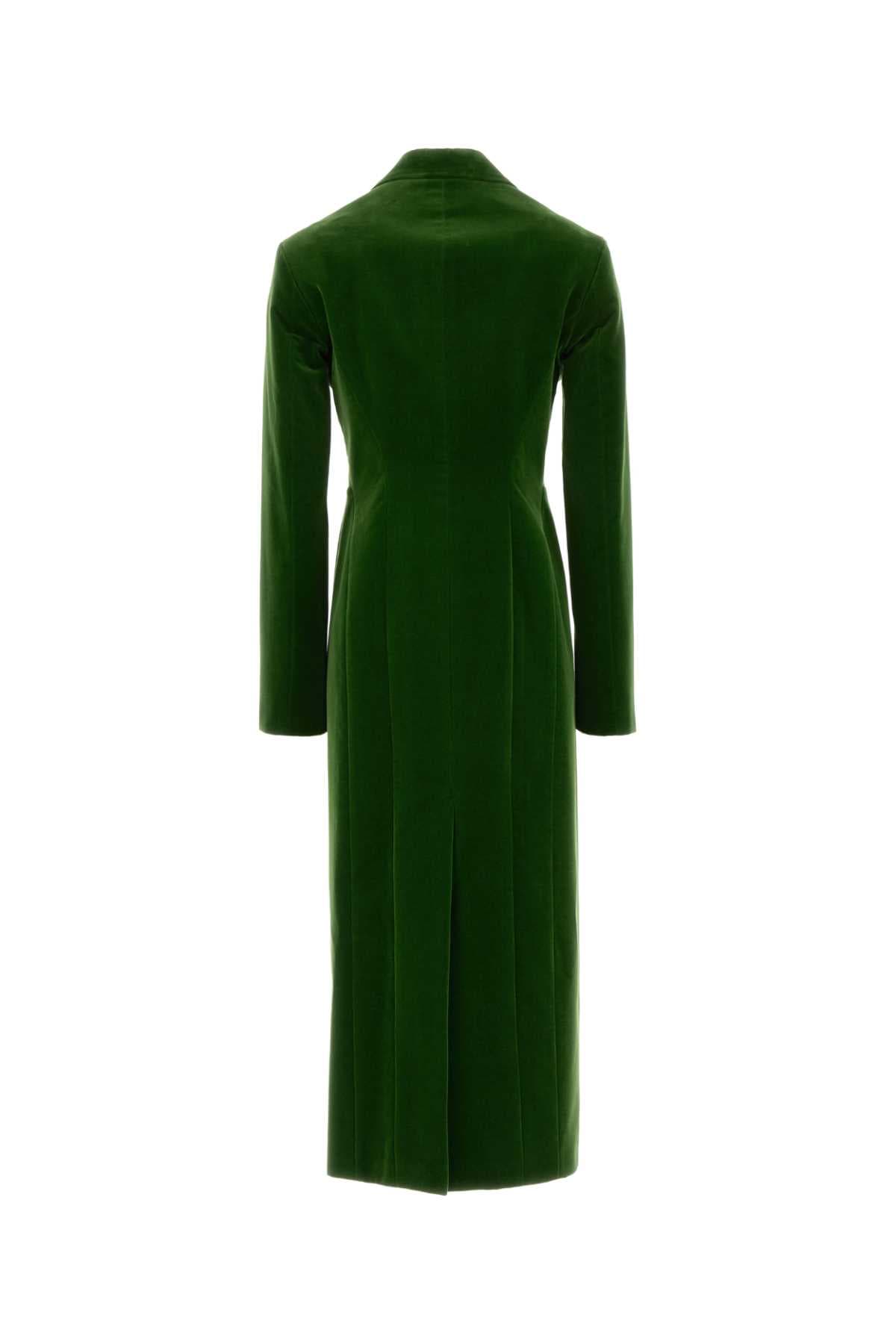 Grass green velvet coat - мініатюра 2