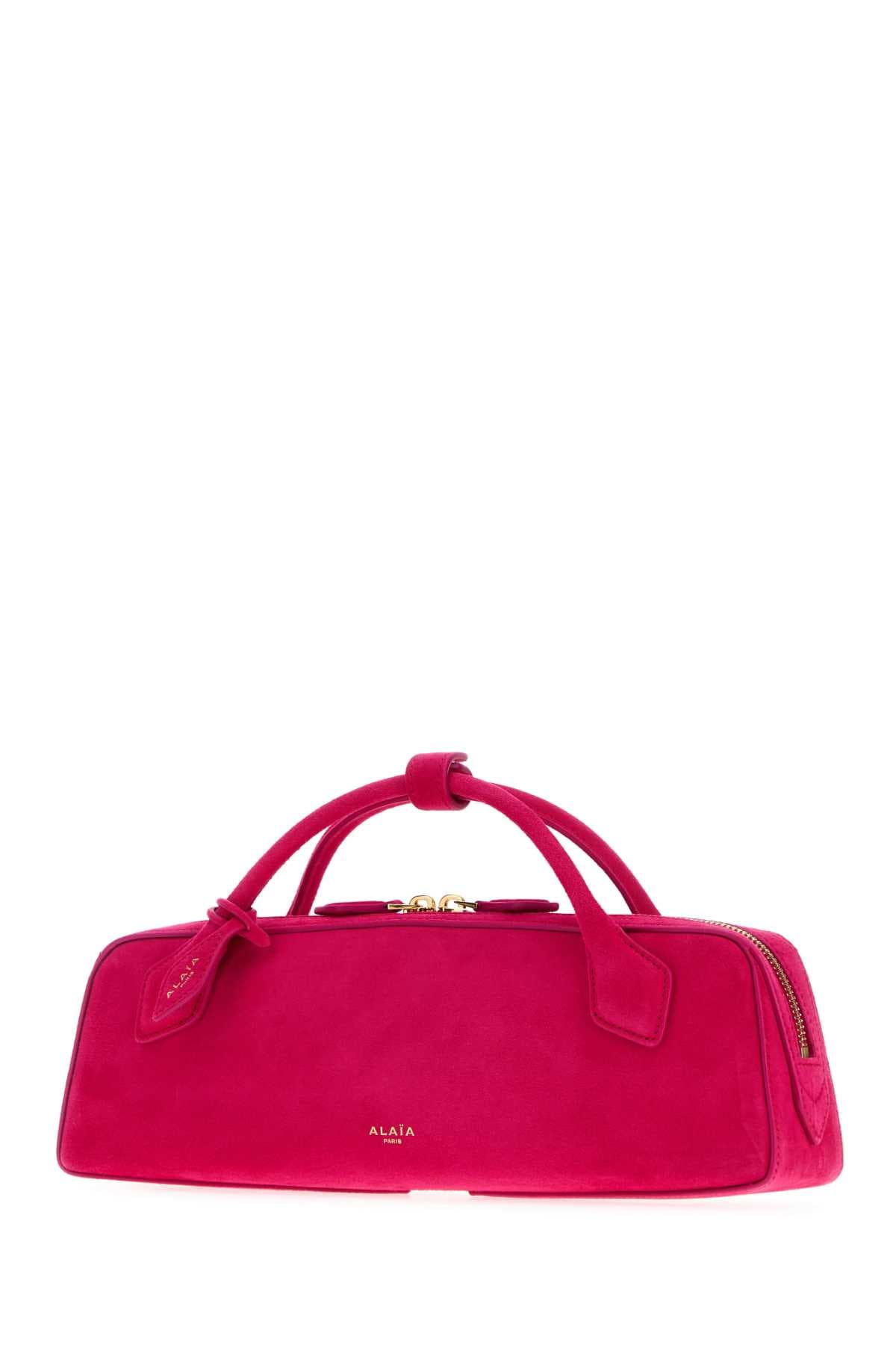 Fluo pink suede Teckel handbag - мініатюра 2