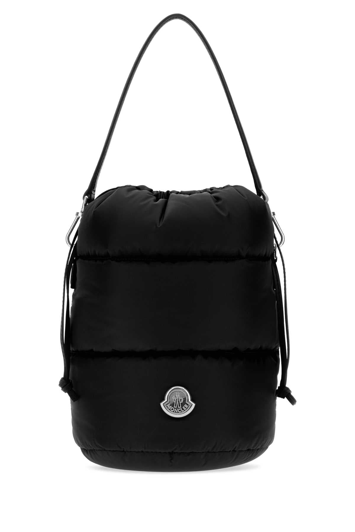 Black nylon Caradoc bucket bag