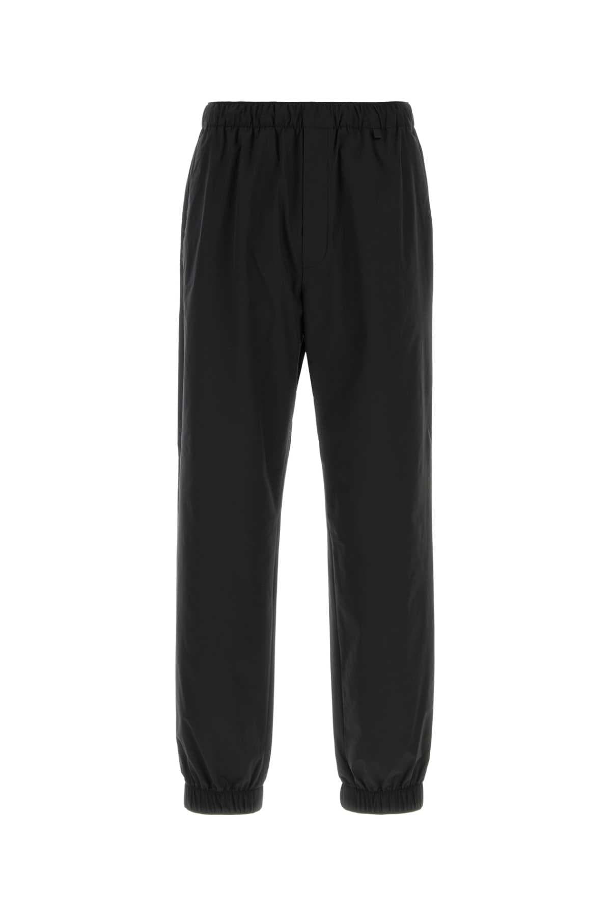 Black canvas joggers