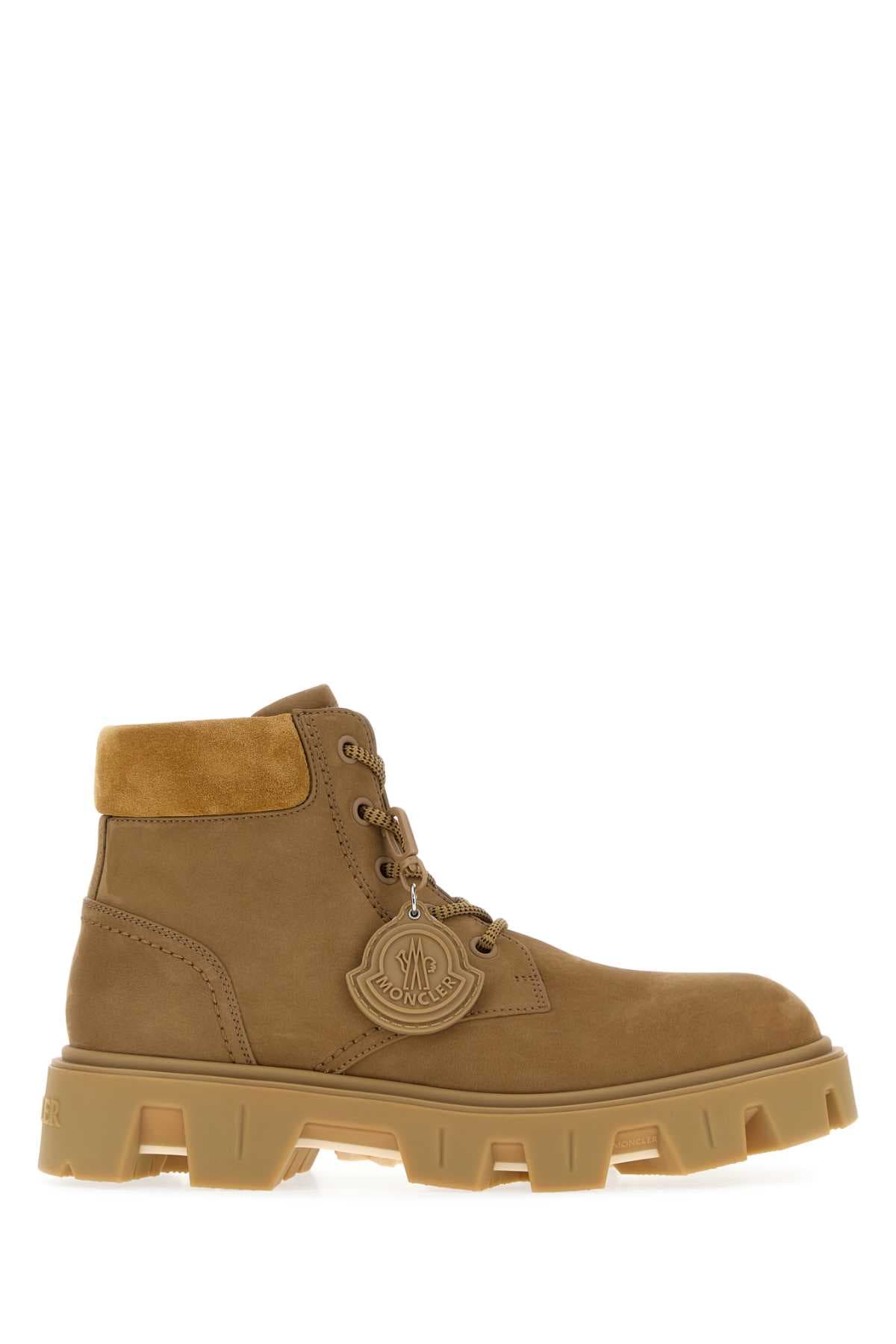 Beige suede Peak City ankle boots