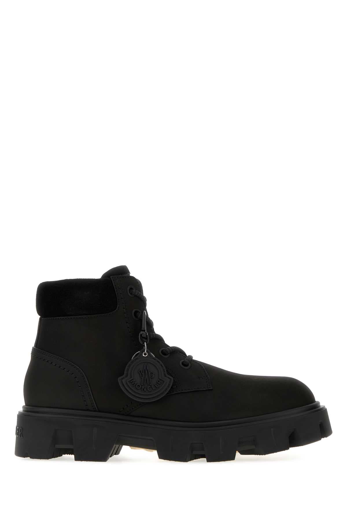Black suede Peak City ankle boots