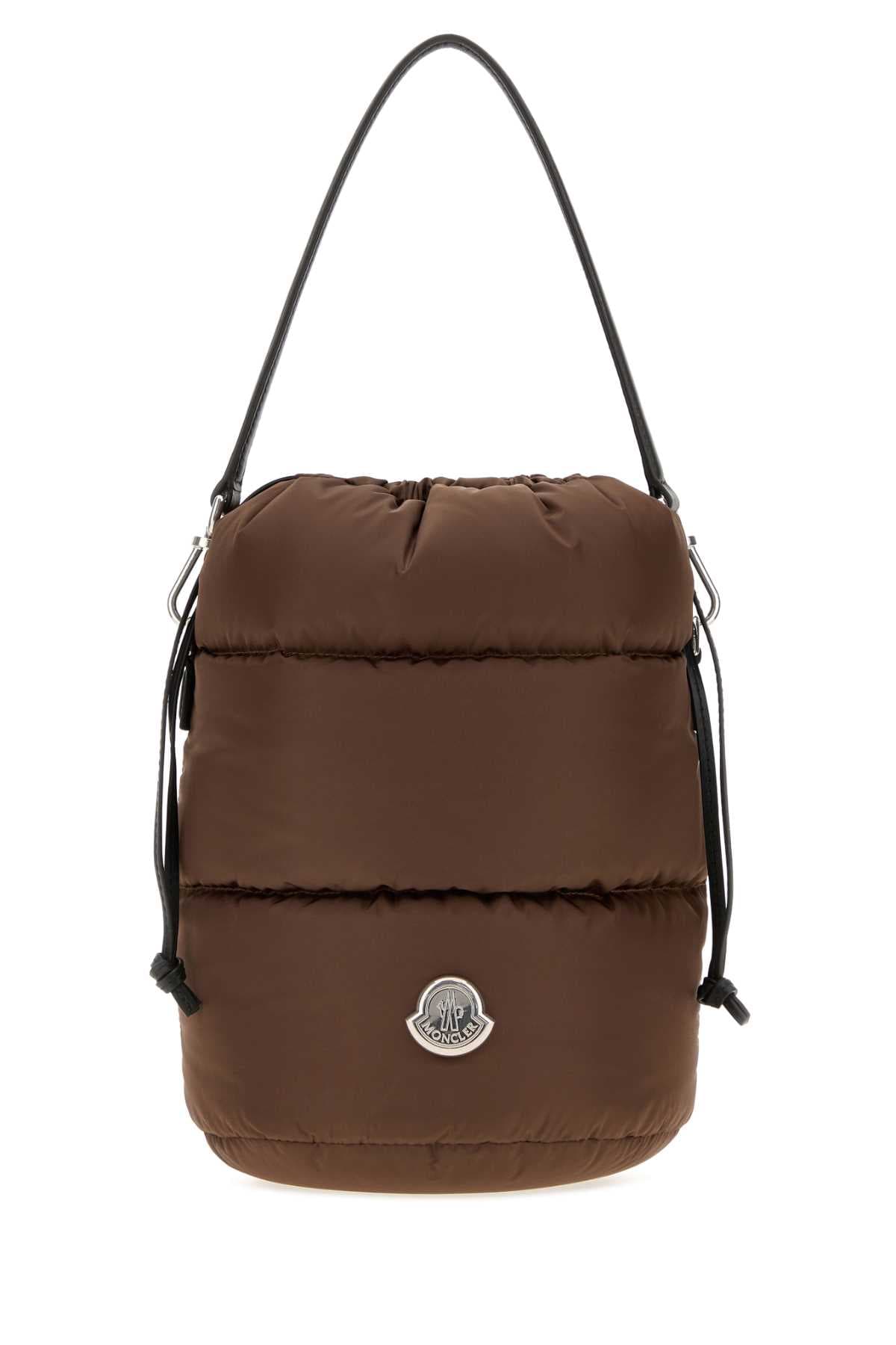Brown nylon Caradoc bucket bag