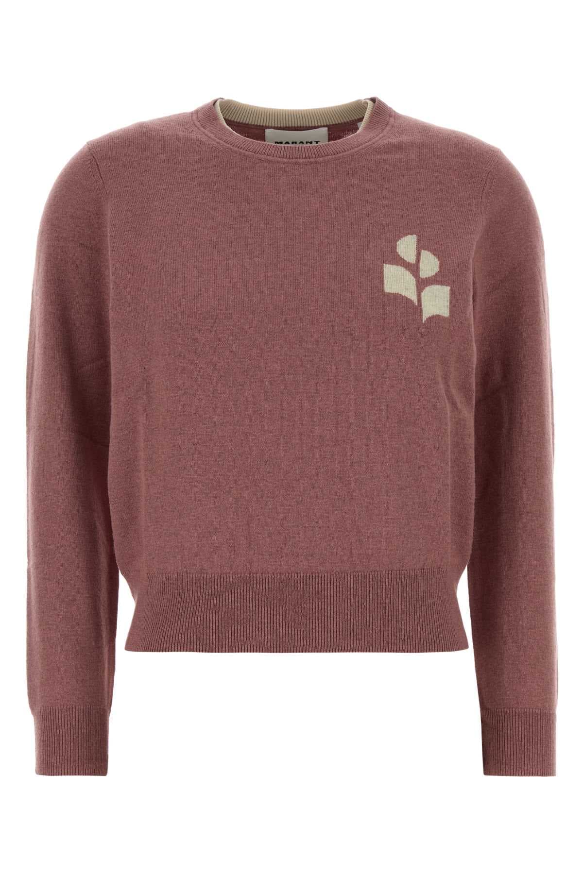 Antiqued pink cotton blend Lanta sweater