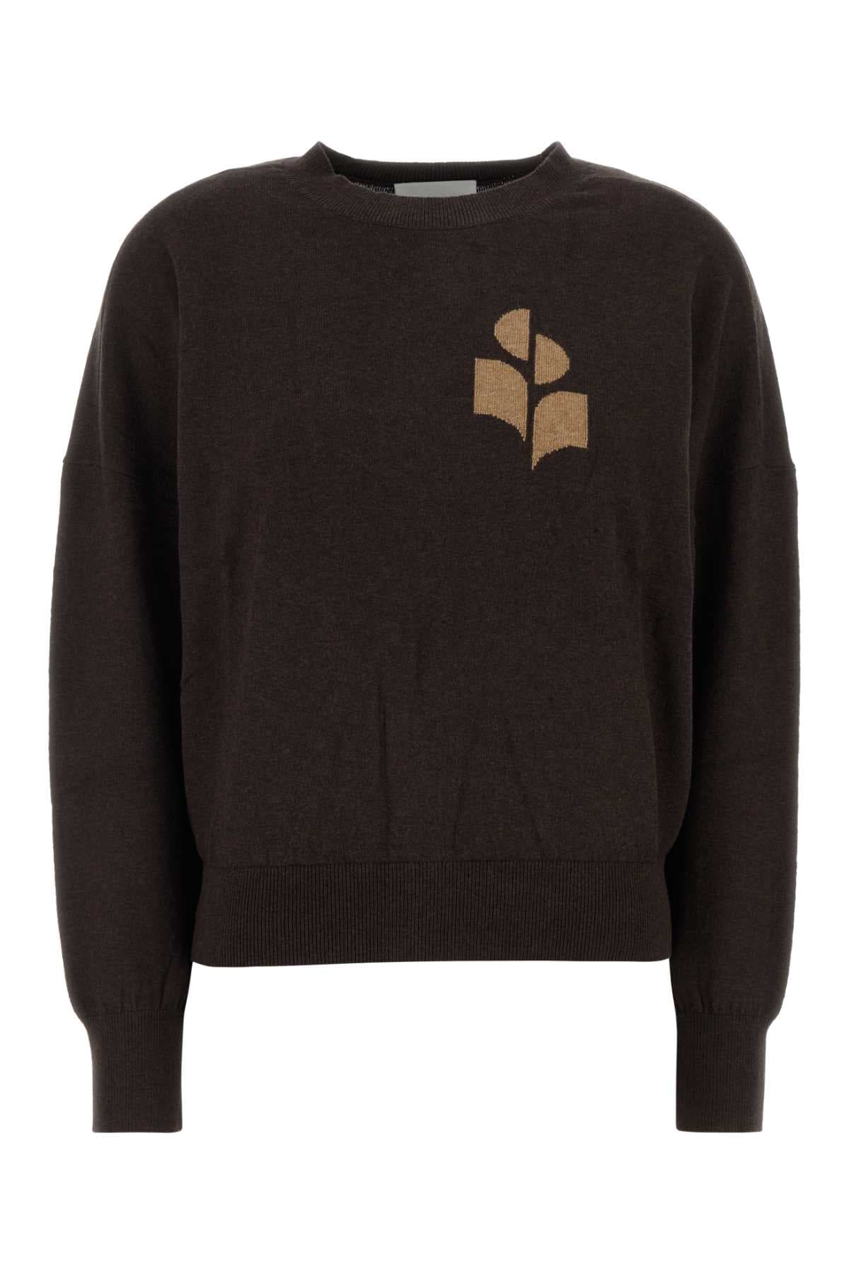 Chocolate cotton blend oversize Marisans sweater