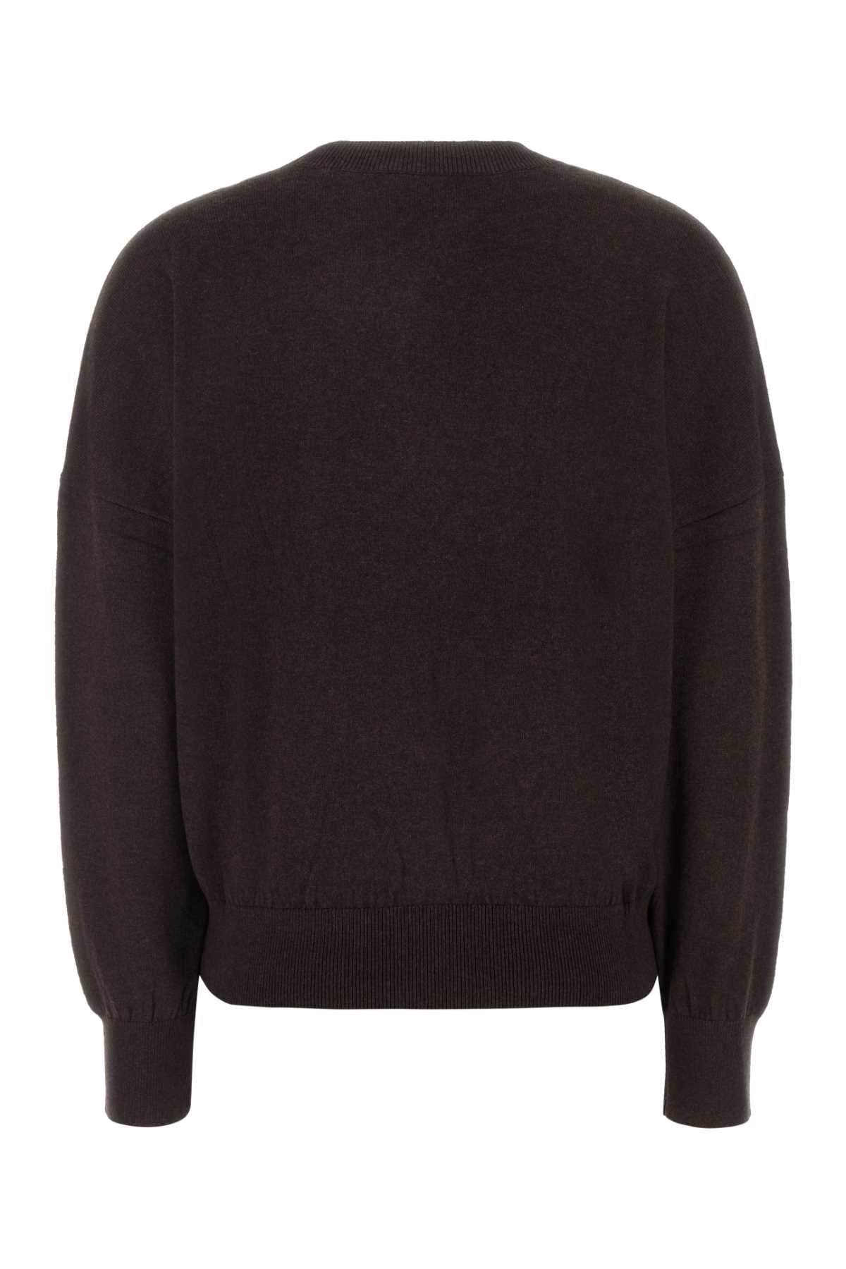 Chocolate cotton blend oversize Marisans sweater - мініатюра 2