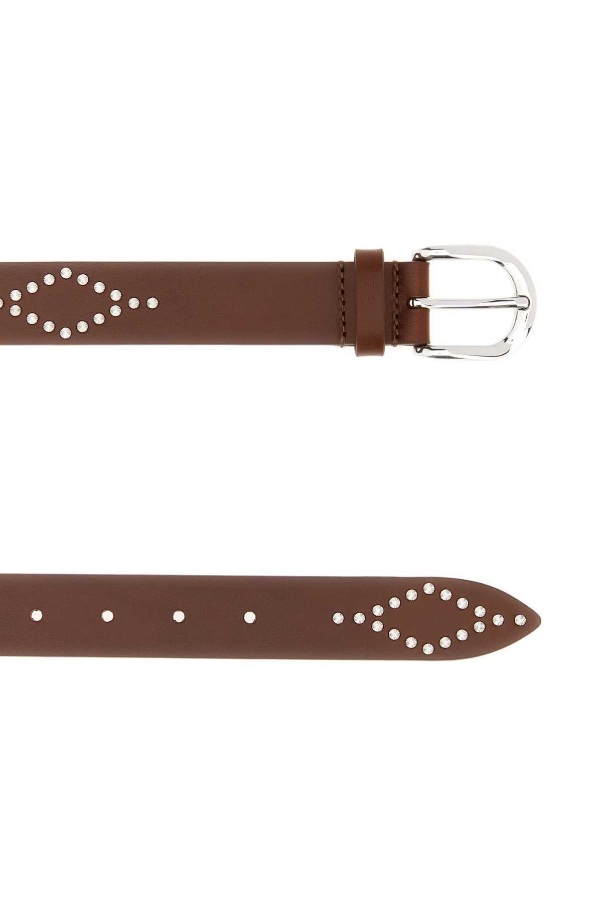 Brown leather Liliana belt - мініатюра 2
