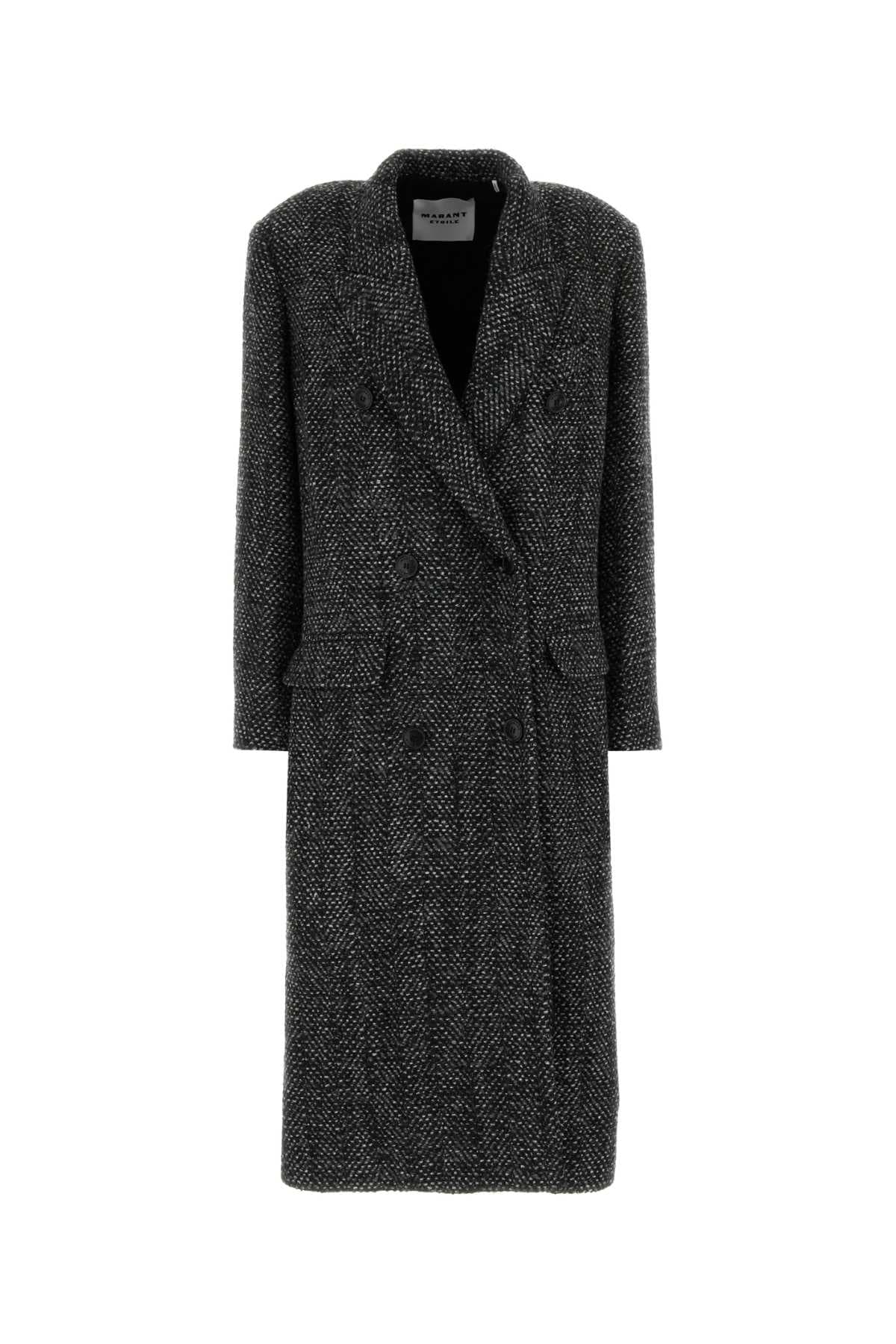 Melange charcoal knit Pilda coat