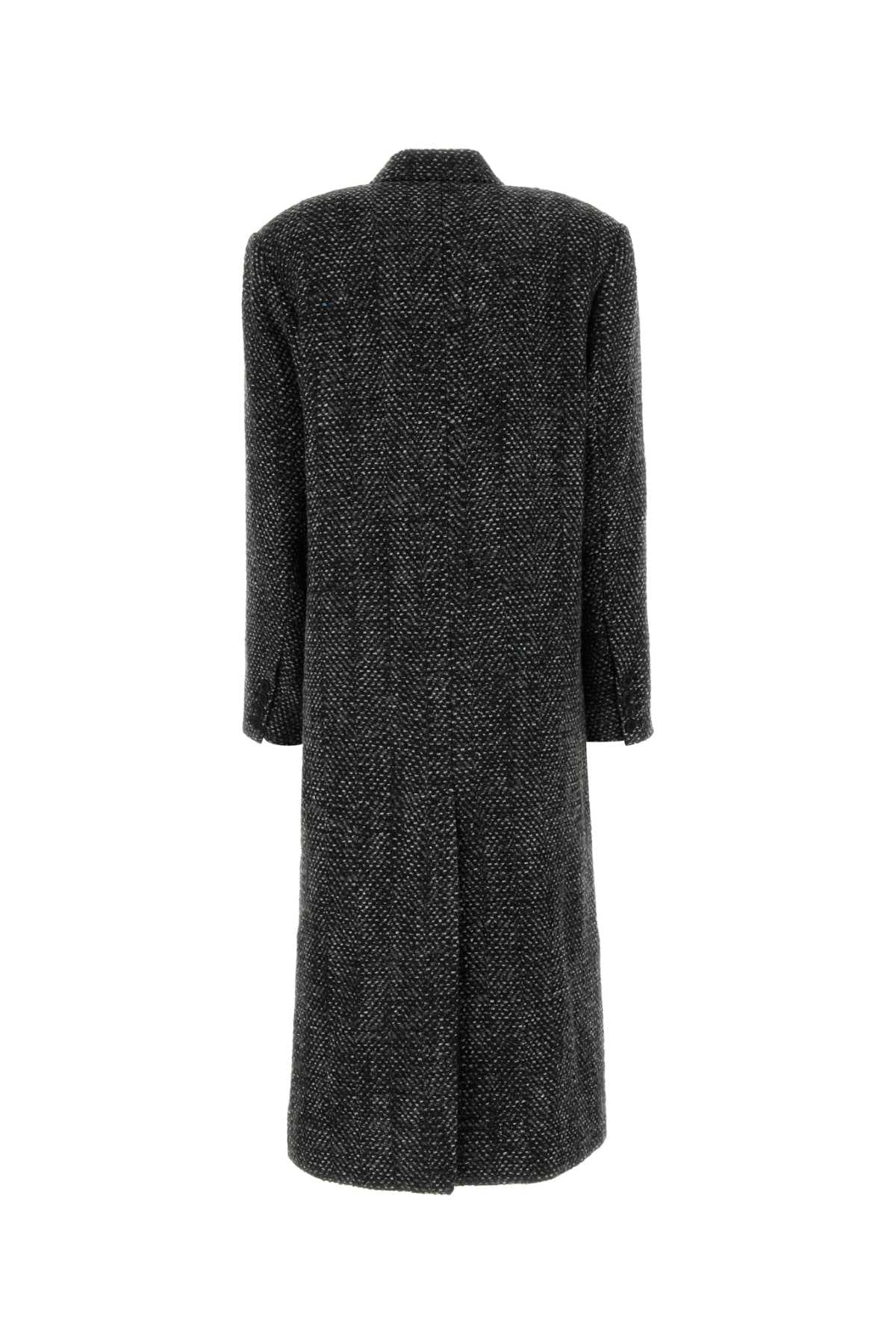 Melange charcoal knit Pilda coat - мініатюра 2