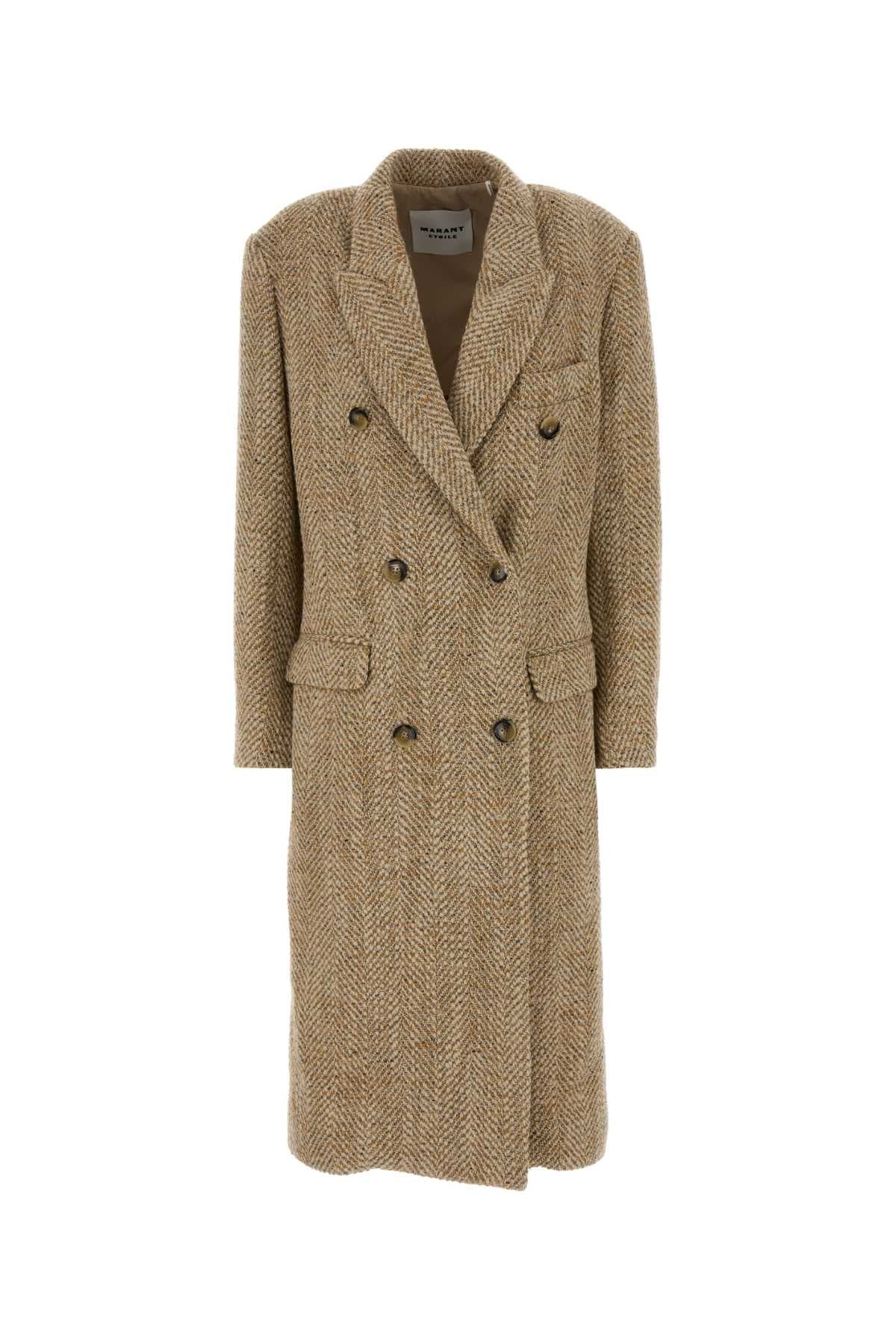 Melange beige knit Pilda coat