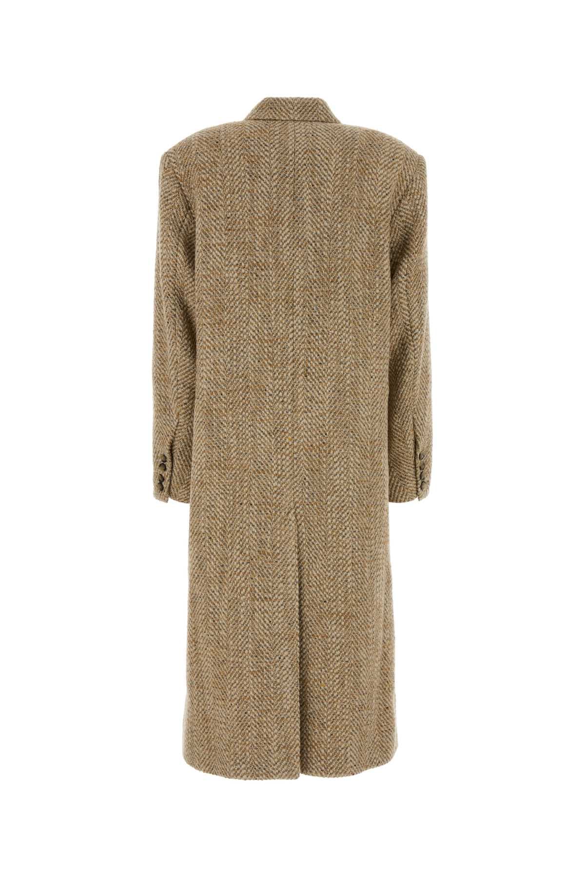 Melange beige knit Pilda coat - мініатюра 2