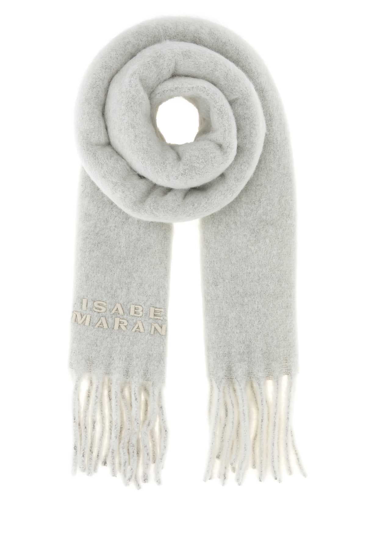 Light grey alpaca blend Firny scarf