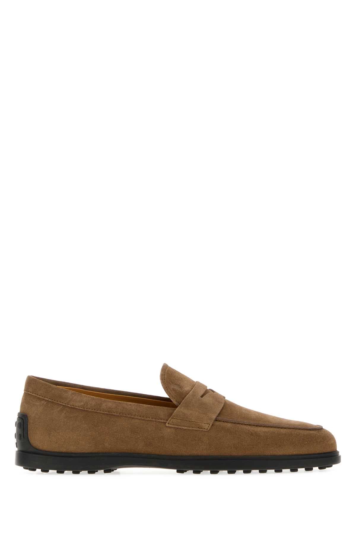 Biscuit suede loafers