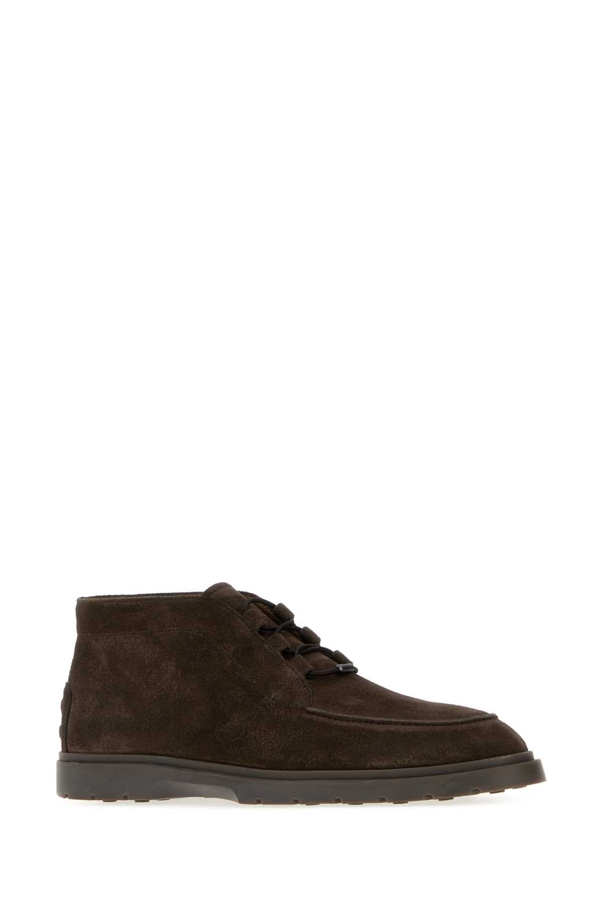 Brown suede lace-up shoes - мініатюра 2