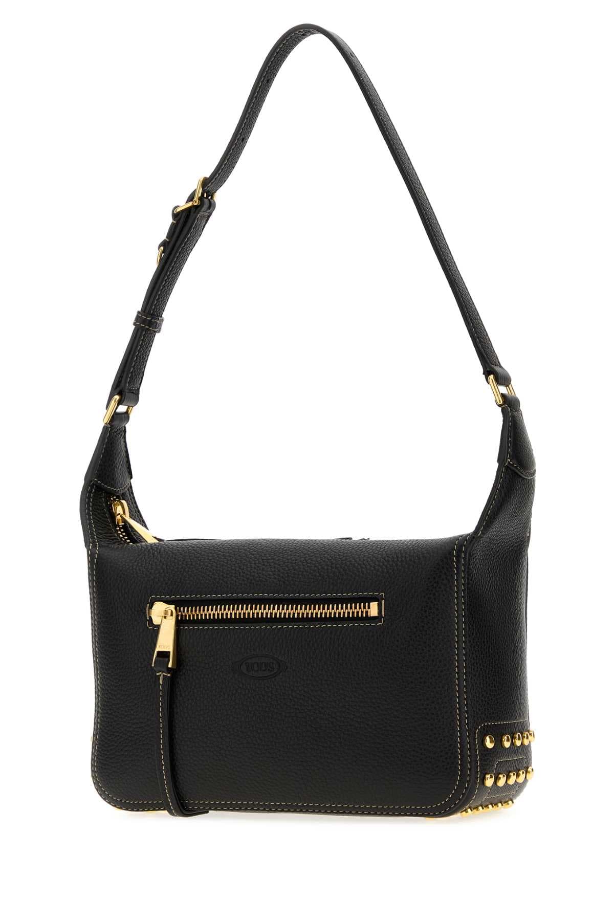 Black leather shoulder bag - мініатюра 2