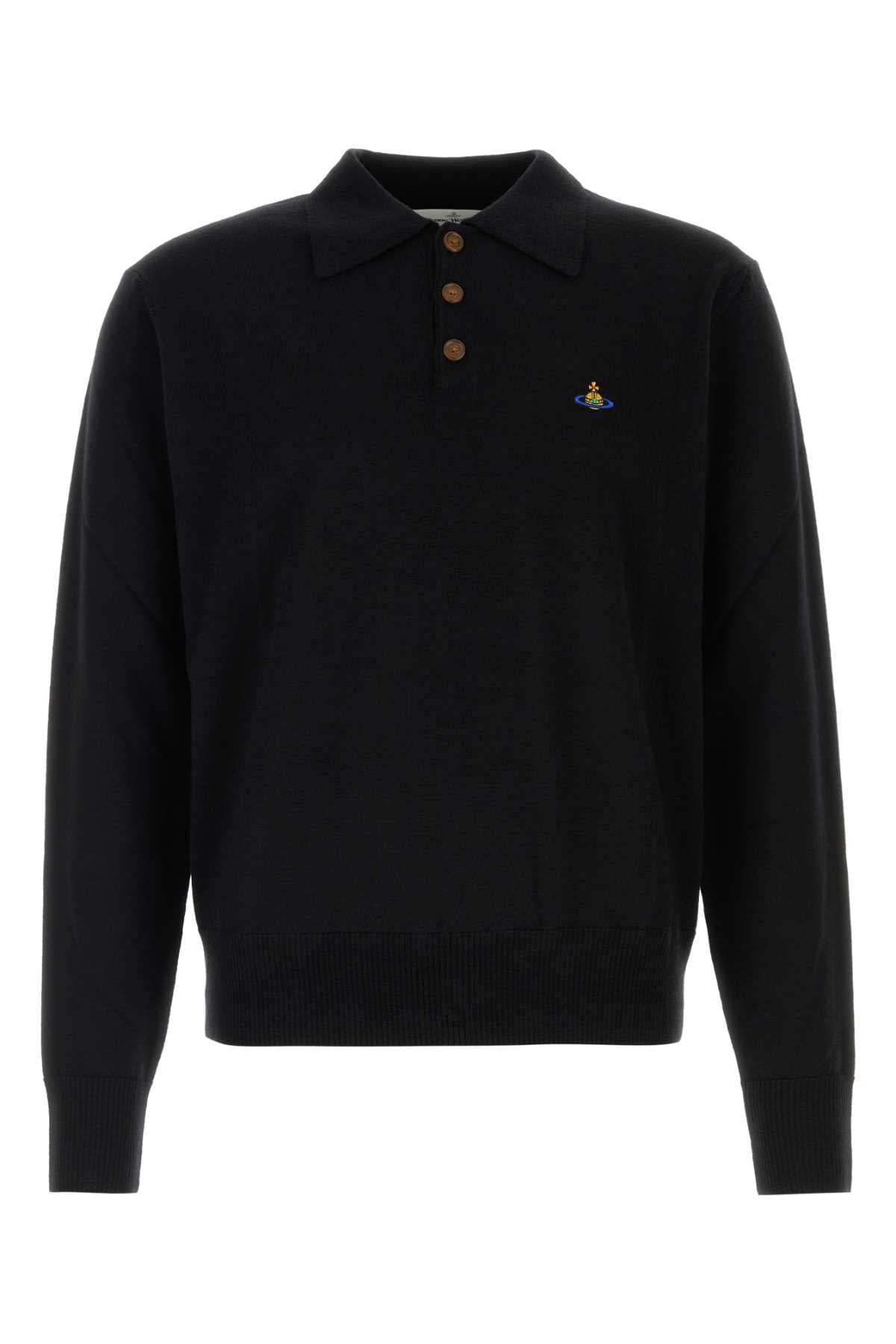 Black wool Mark polo shirt