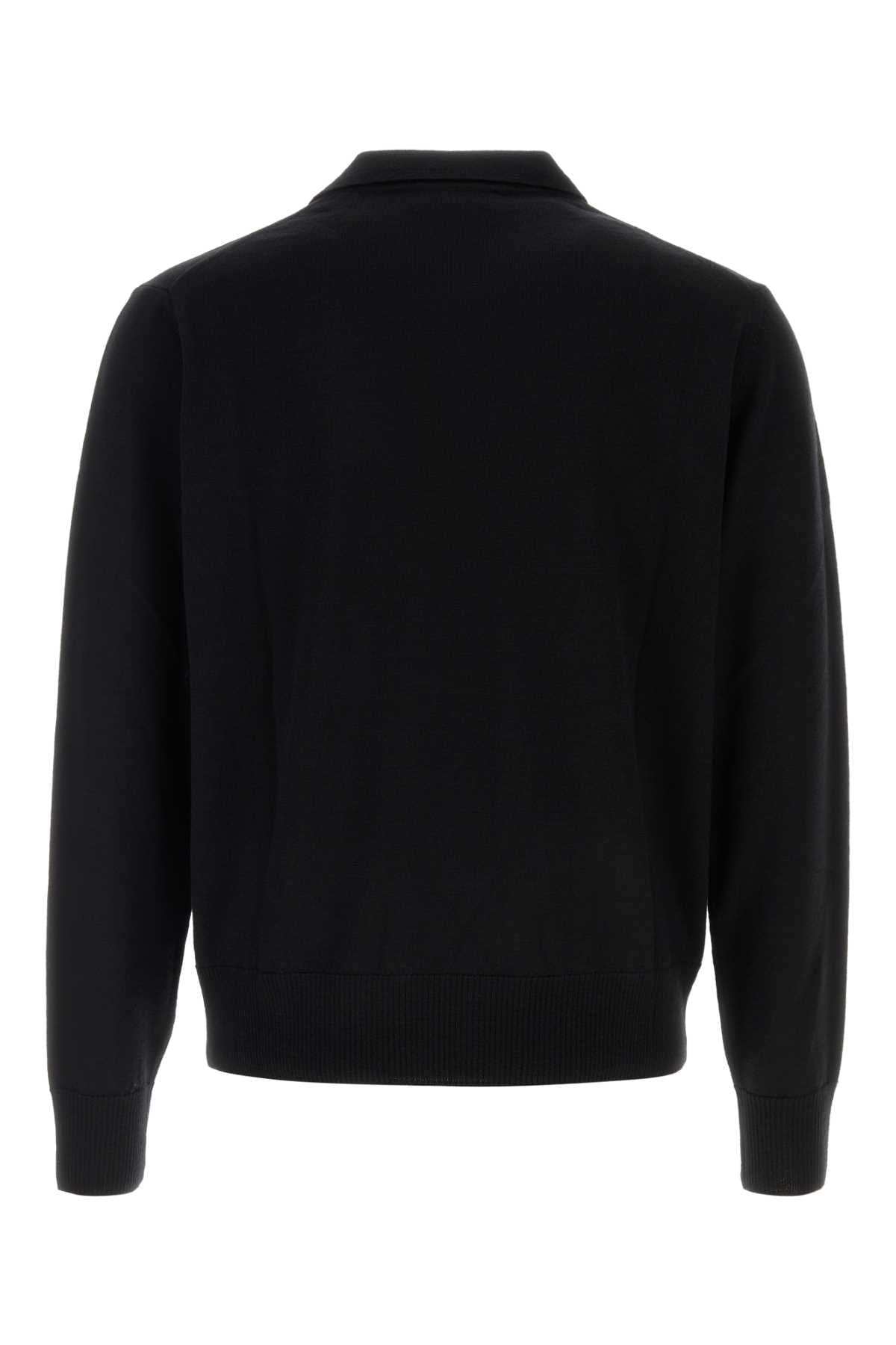 Black wool Mark polo shirt - мініатюра 2