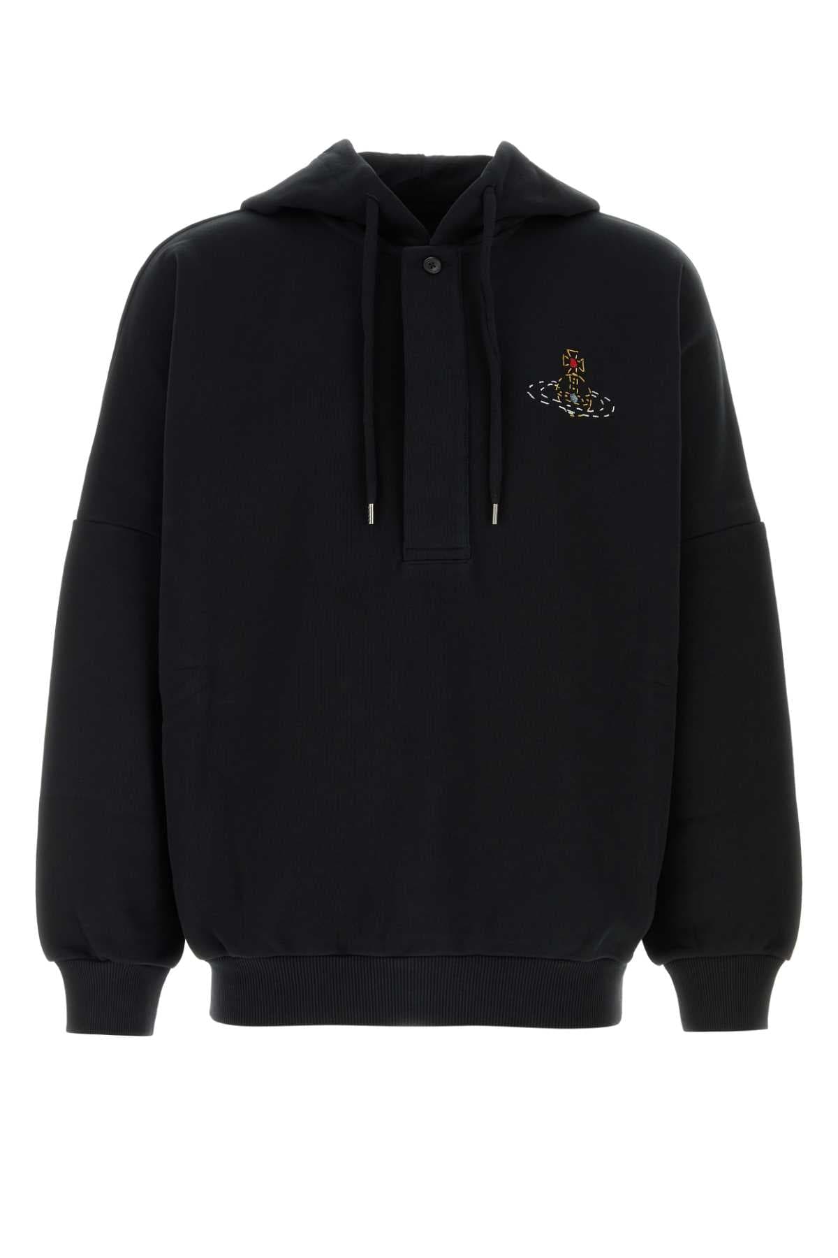 Black cotton sweatshirt