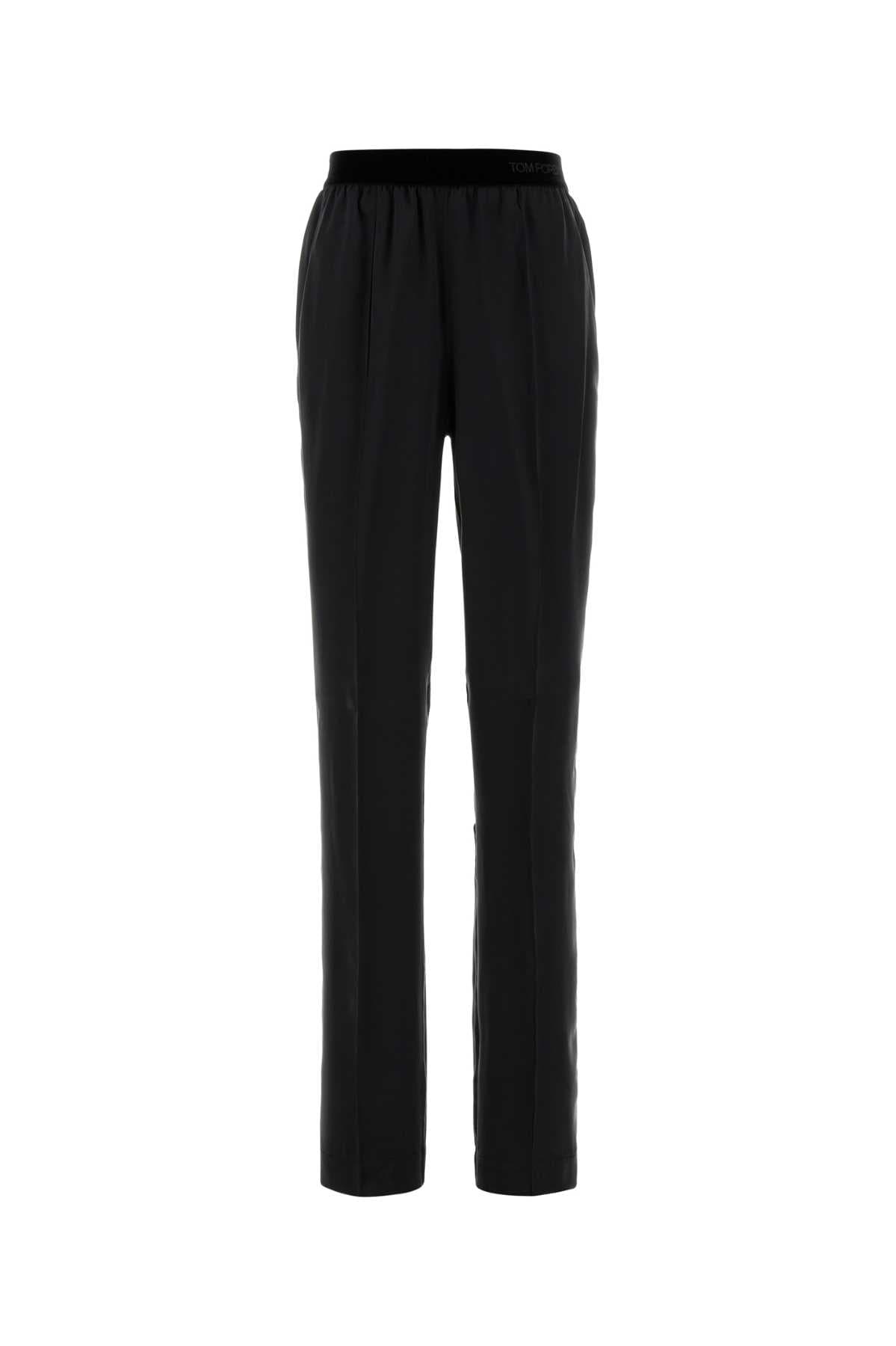 Black silk pyjamas pant