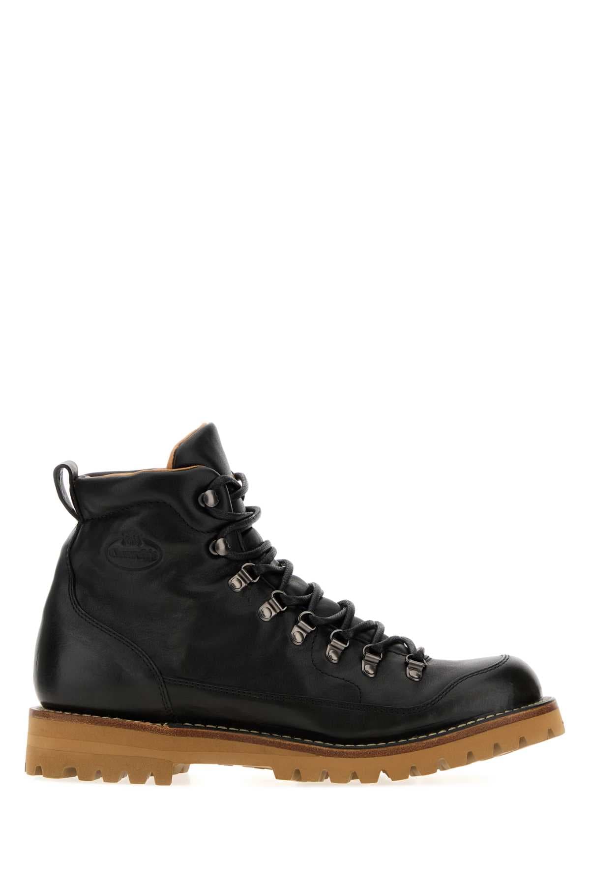 Black leather Shefford ankle boots