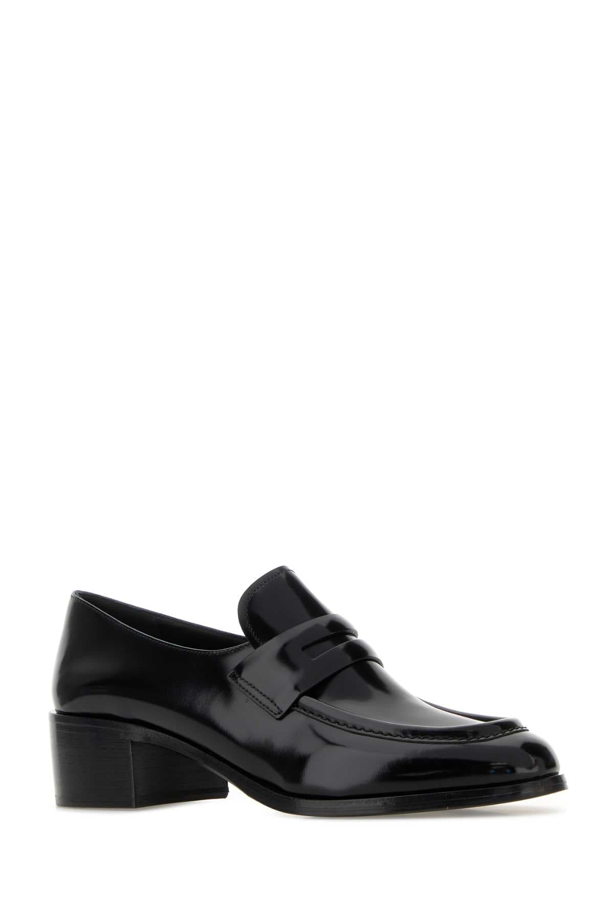 Black leather Prudence loafers - мініатюра 2