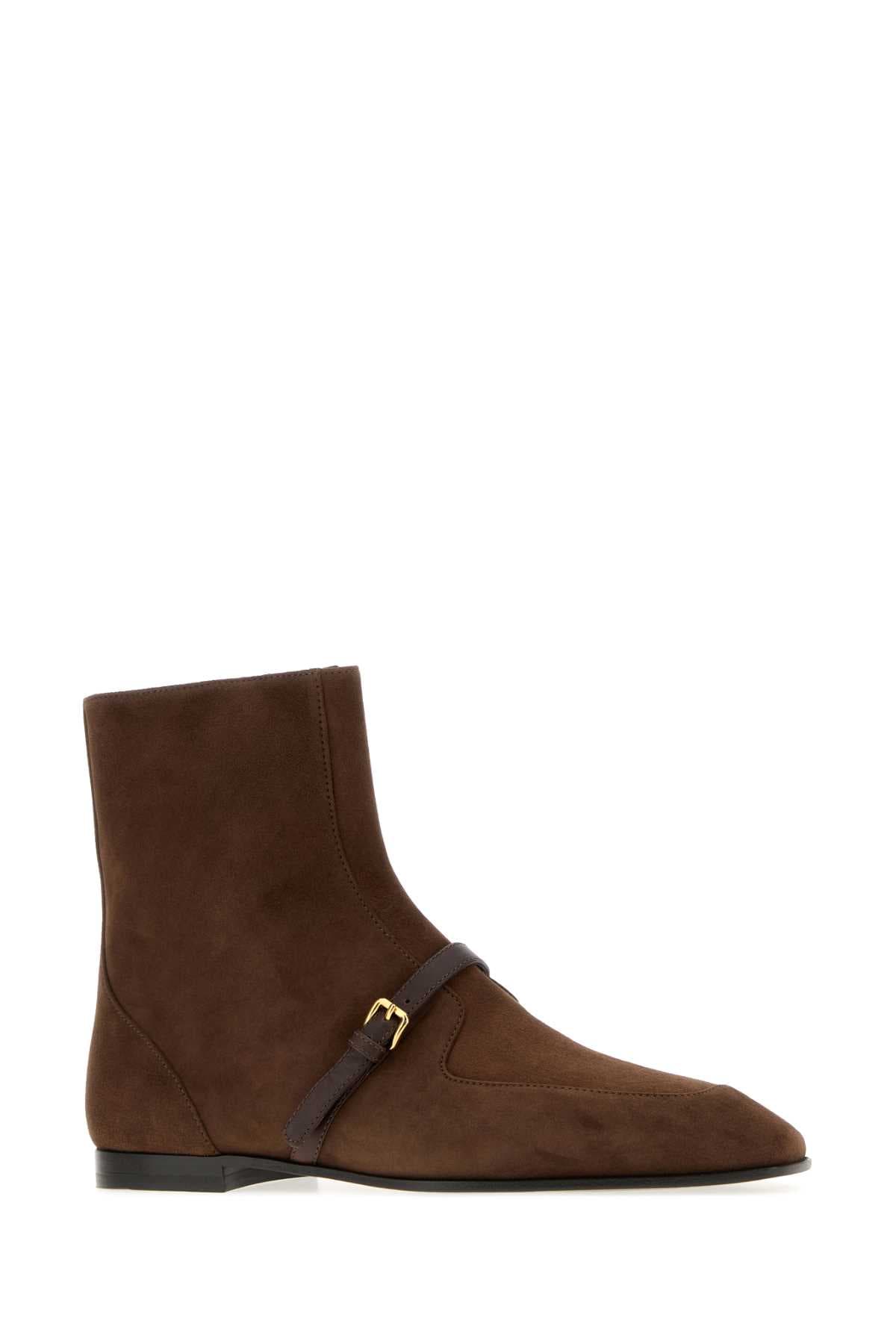 Brown suede Suzanne ankle boots - мініатюра 2