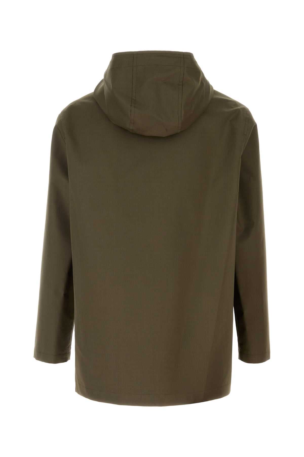 Army green jacquard parka coat - мініатюра 2