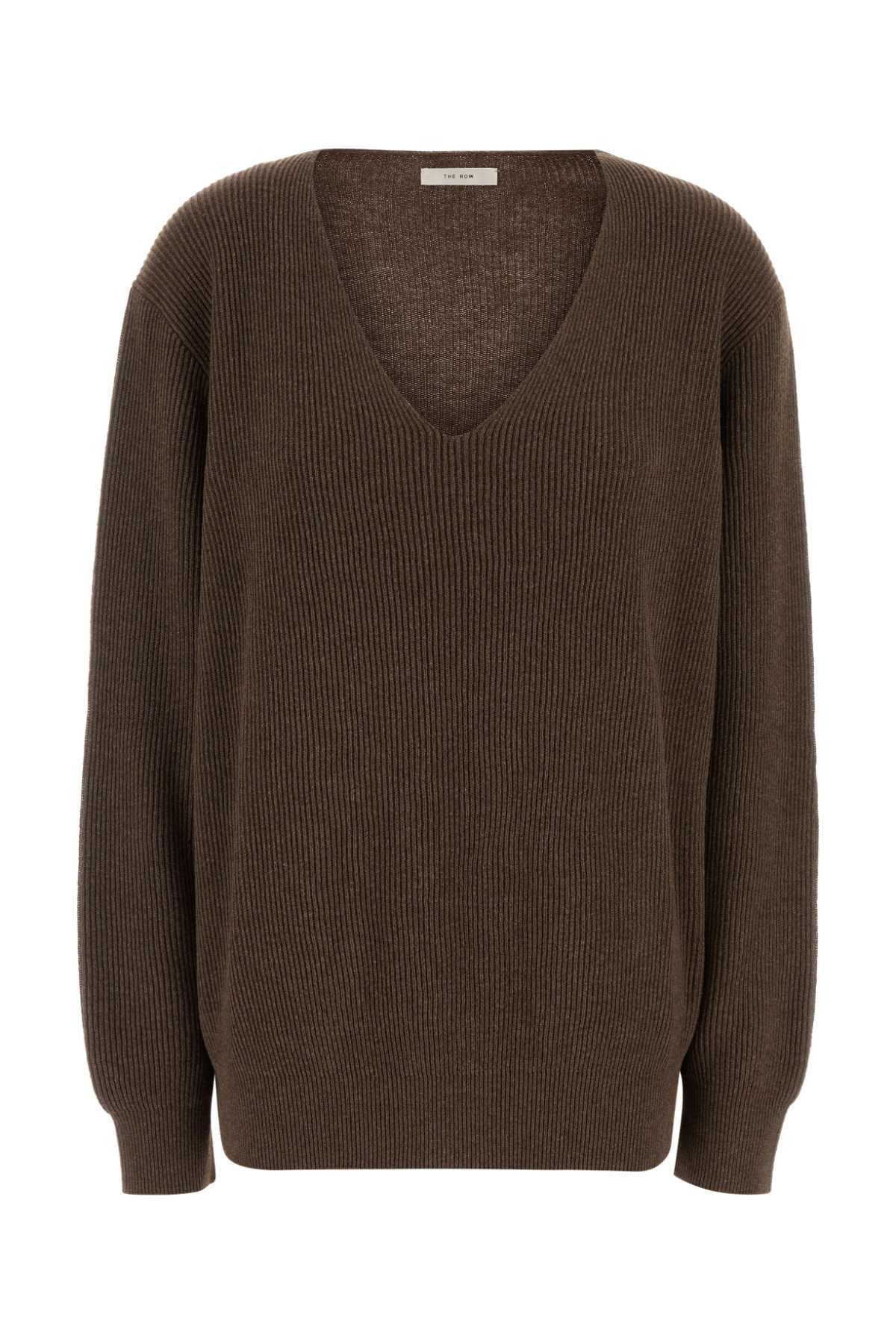 Brown stretch cotton blend Phef sweater