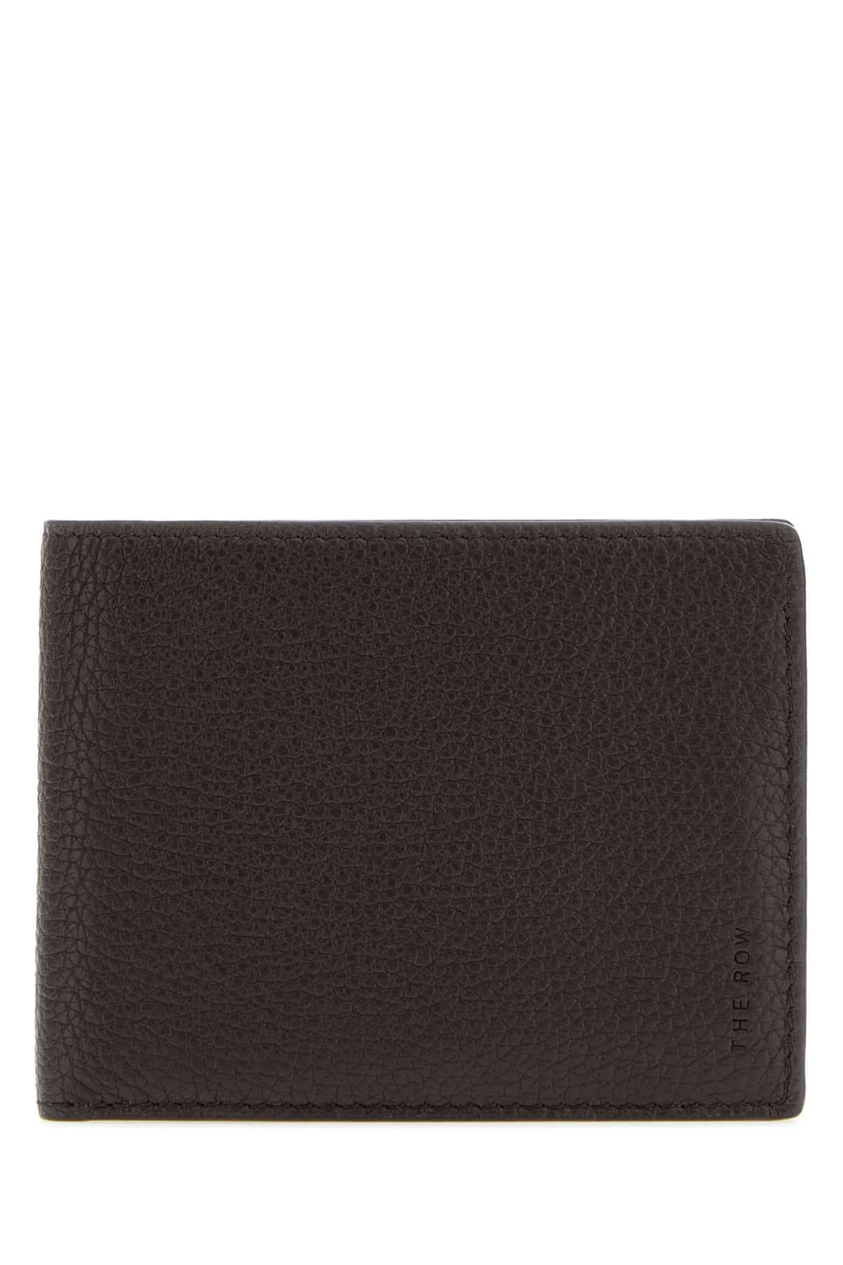 Dark brown leather wallet