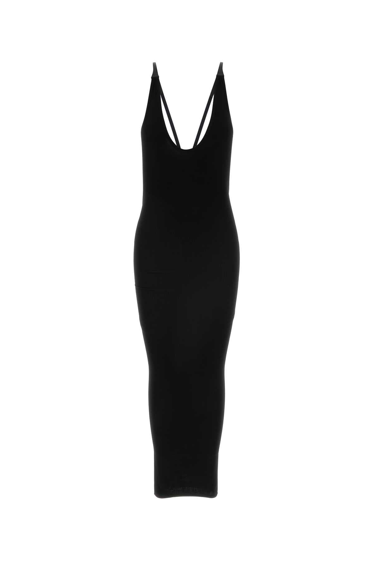 Black stretch viscose dress