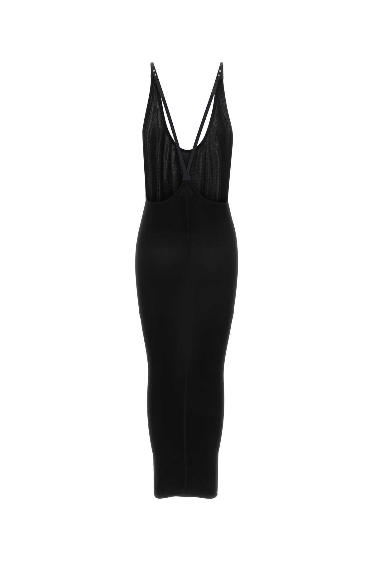 Black stretch viscose dress - мініатюра 2