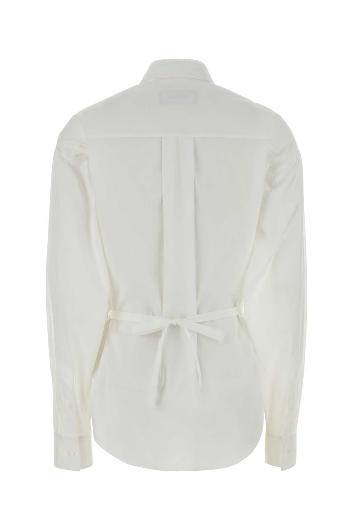White stretch poplin shirt - мініатюра 2