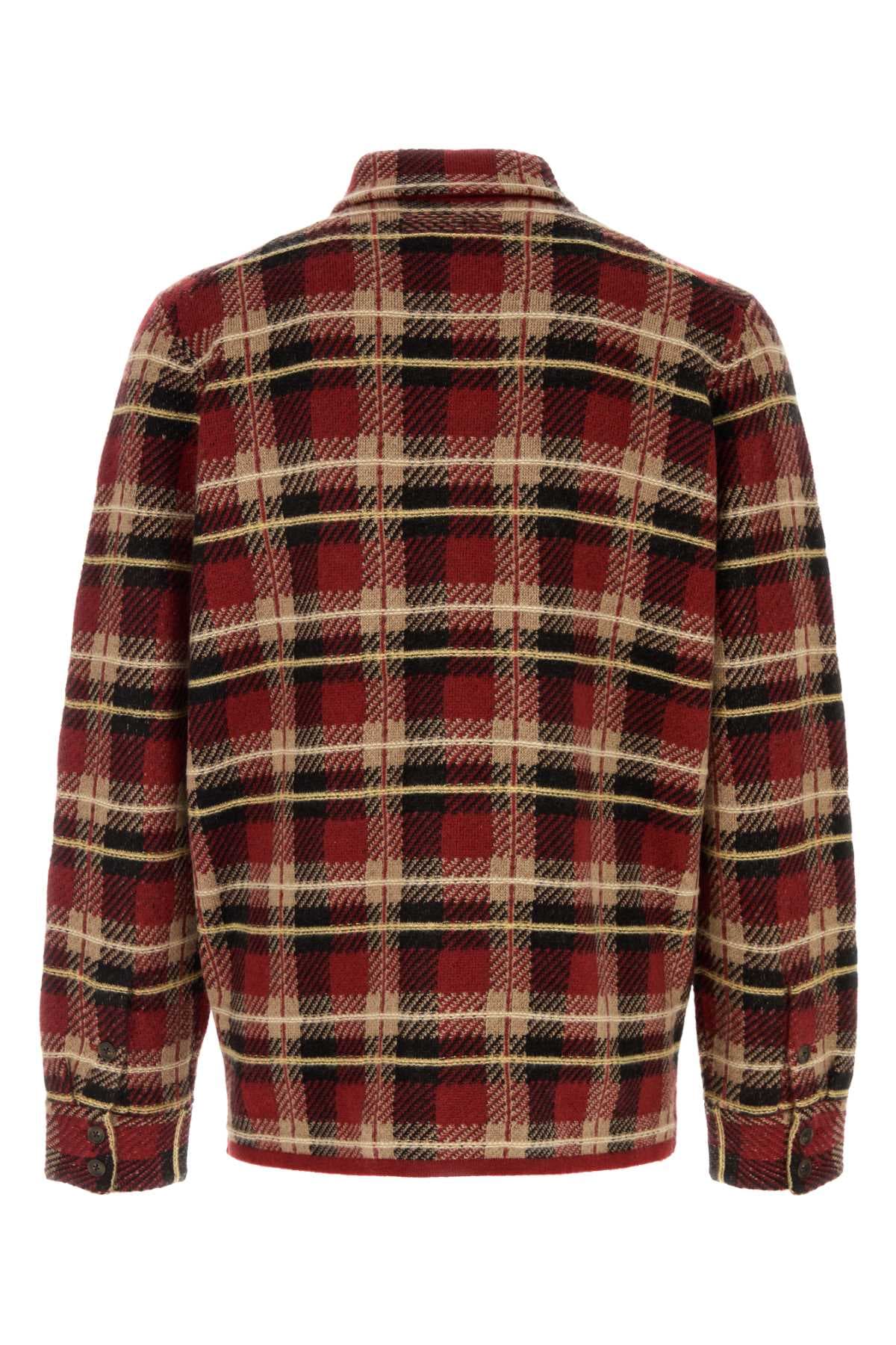 Embroidered cashmere Plaid shirt - мініатюра 2