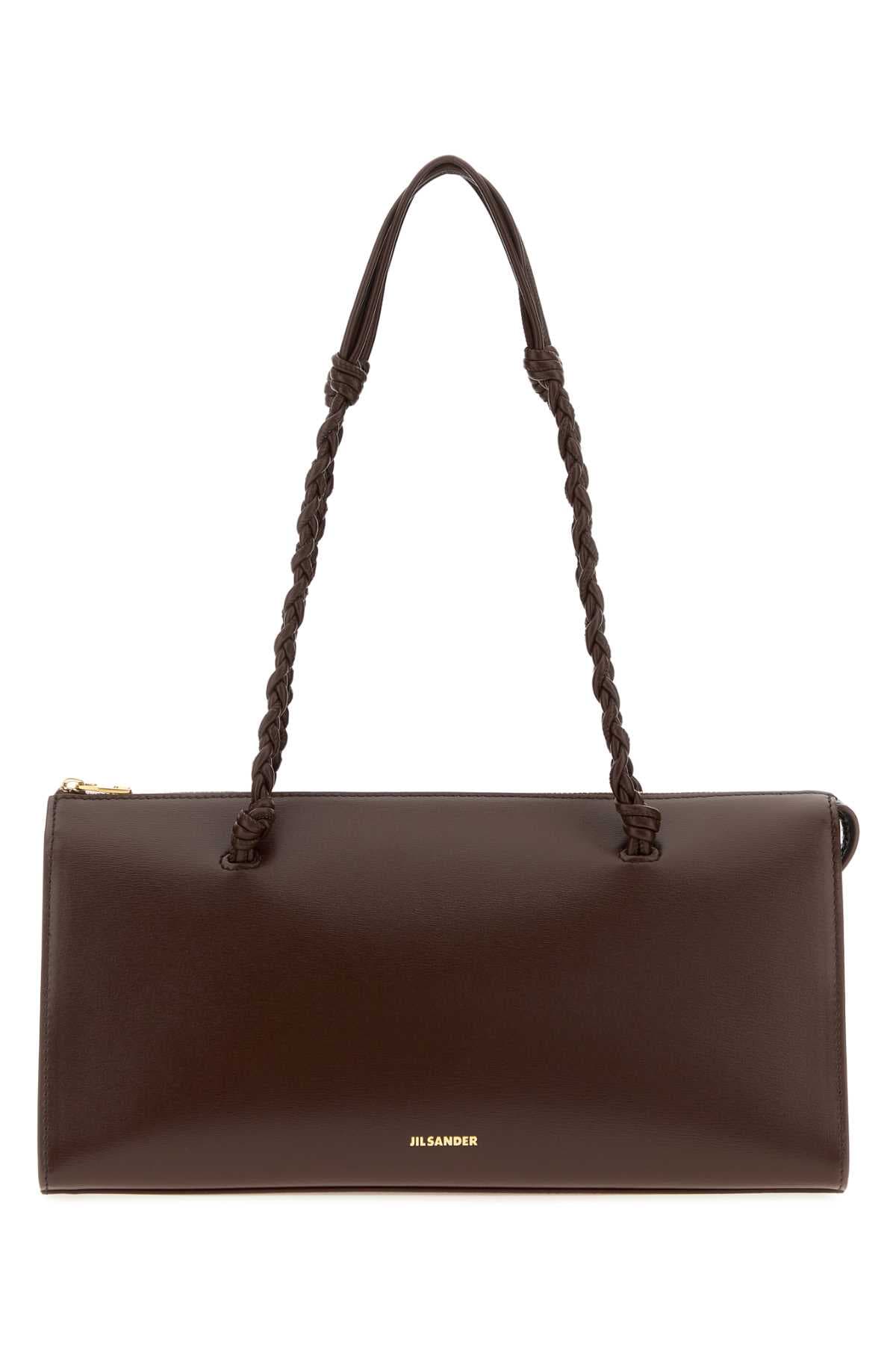 Chocolate leather Tangle Tent shoulder bag