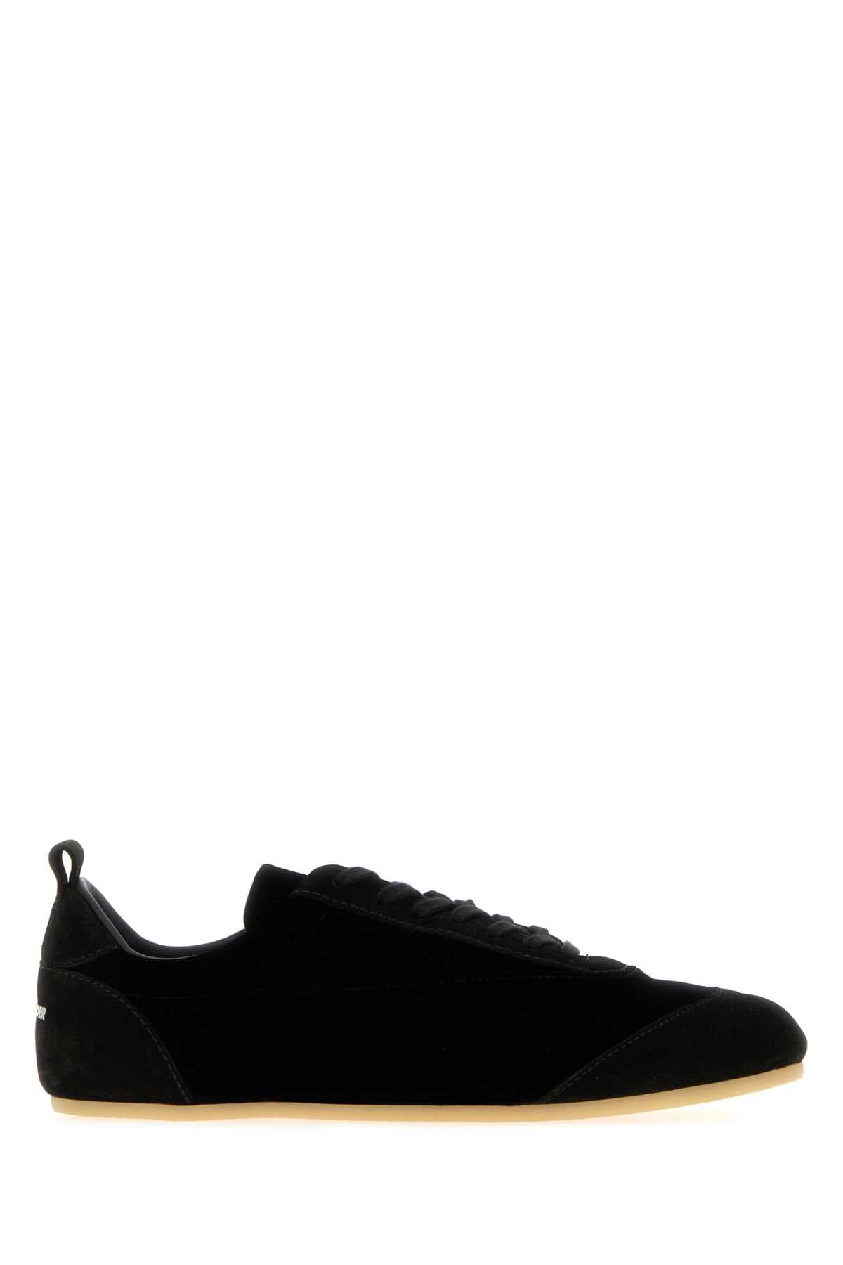 Black velvet and suede Etage sneakers
